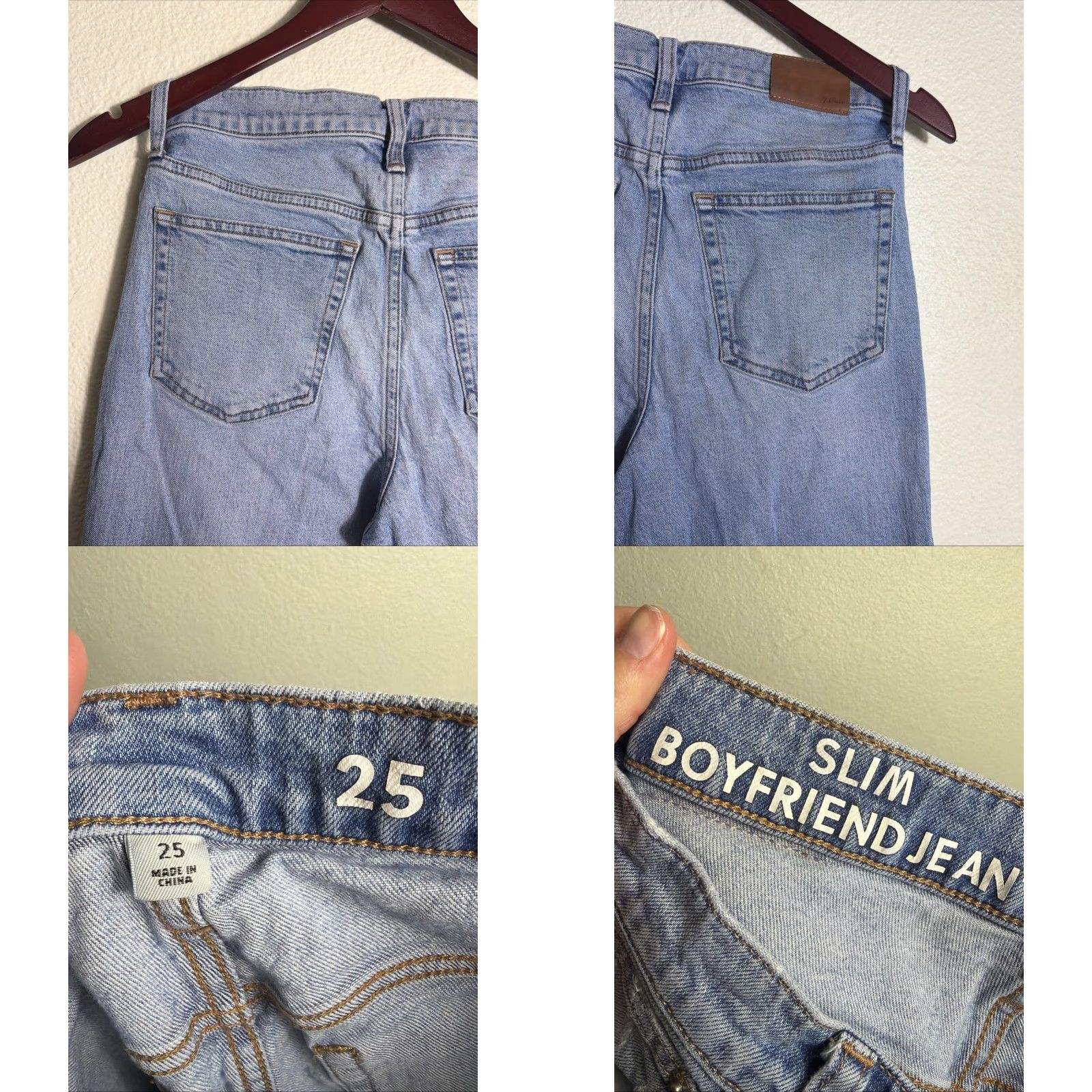 J.Crew VINTAGE j crew Slim Boyfriend Jeans Size 25 Light Wash 26x27 Womens Jeans Blue Slimming Size 42" / US 20 - 9 Thumbnail