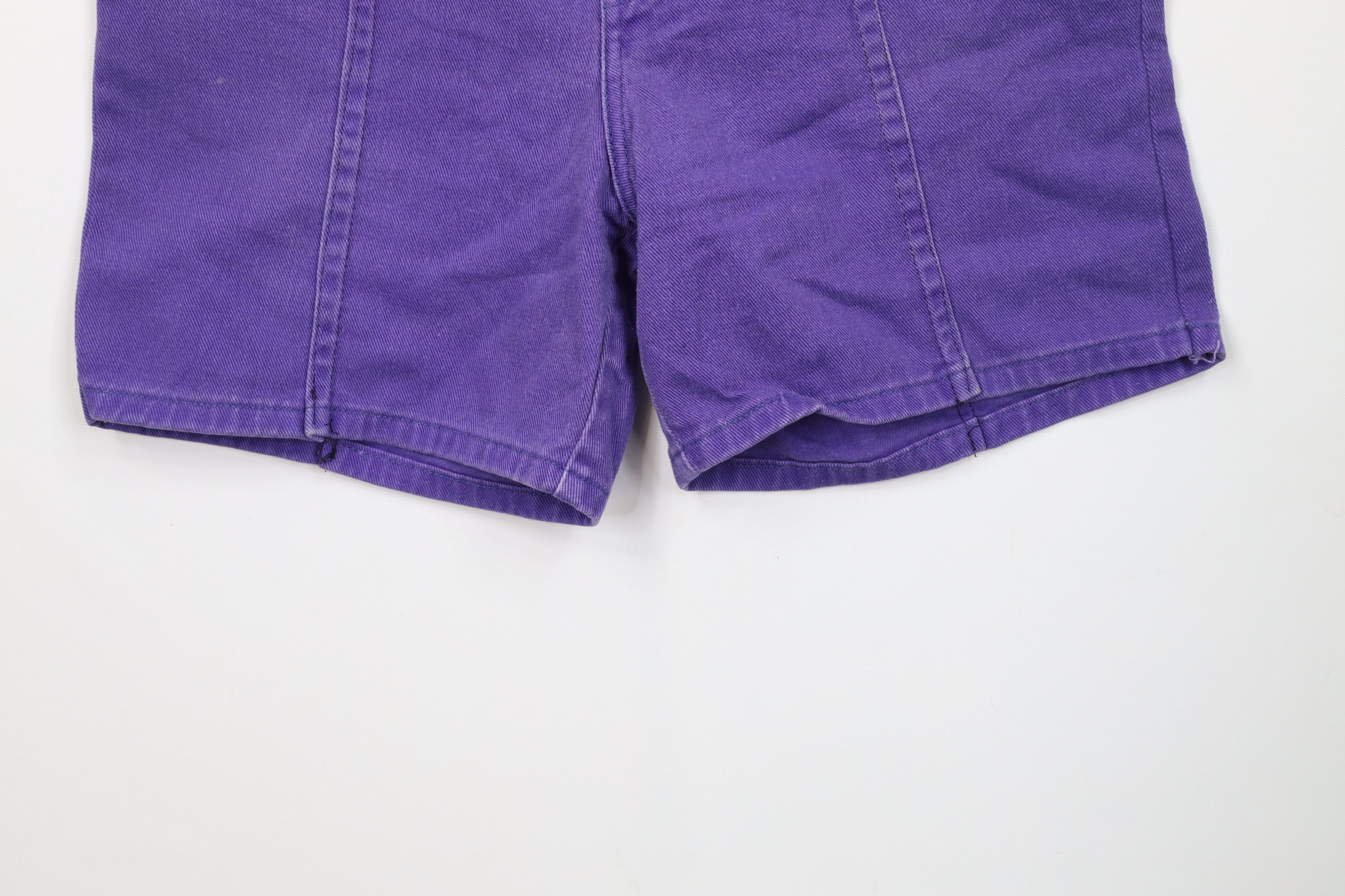 Vintage Vintage 90s Streetwear Denim Jean Shorts Jorts Purple USA Size 29" - 4 Thumbnail