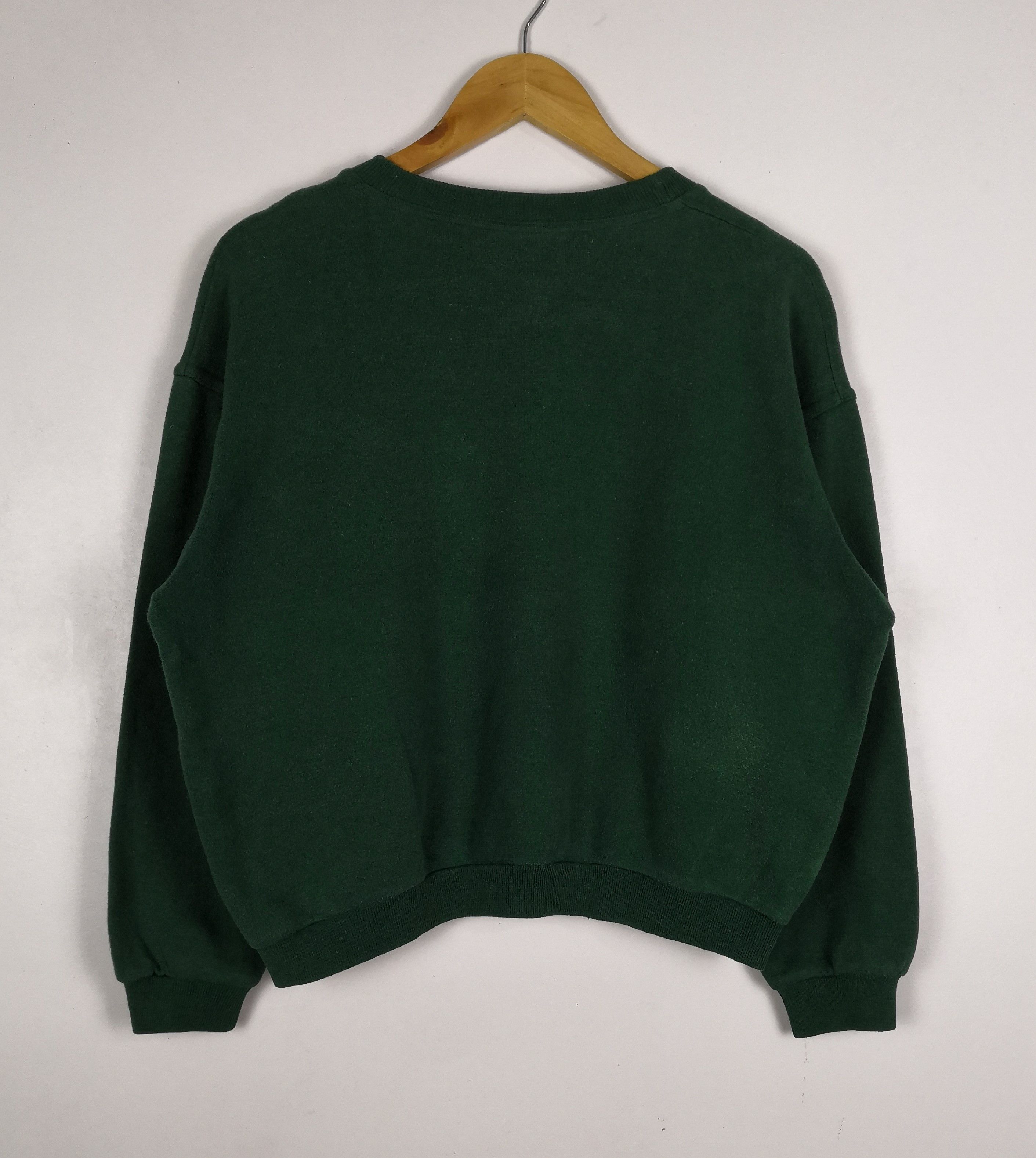 Trussardi Vintage 90s Trussardi Sweatshirt Crop Top Sweater Big Logo Size US L / EU 52-54 / 3 - 2 Thumbnail