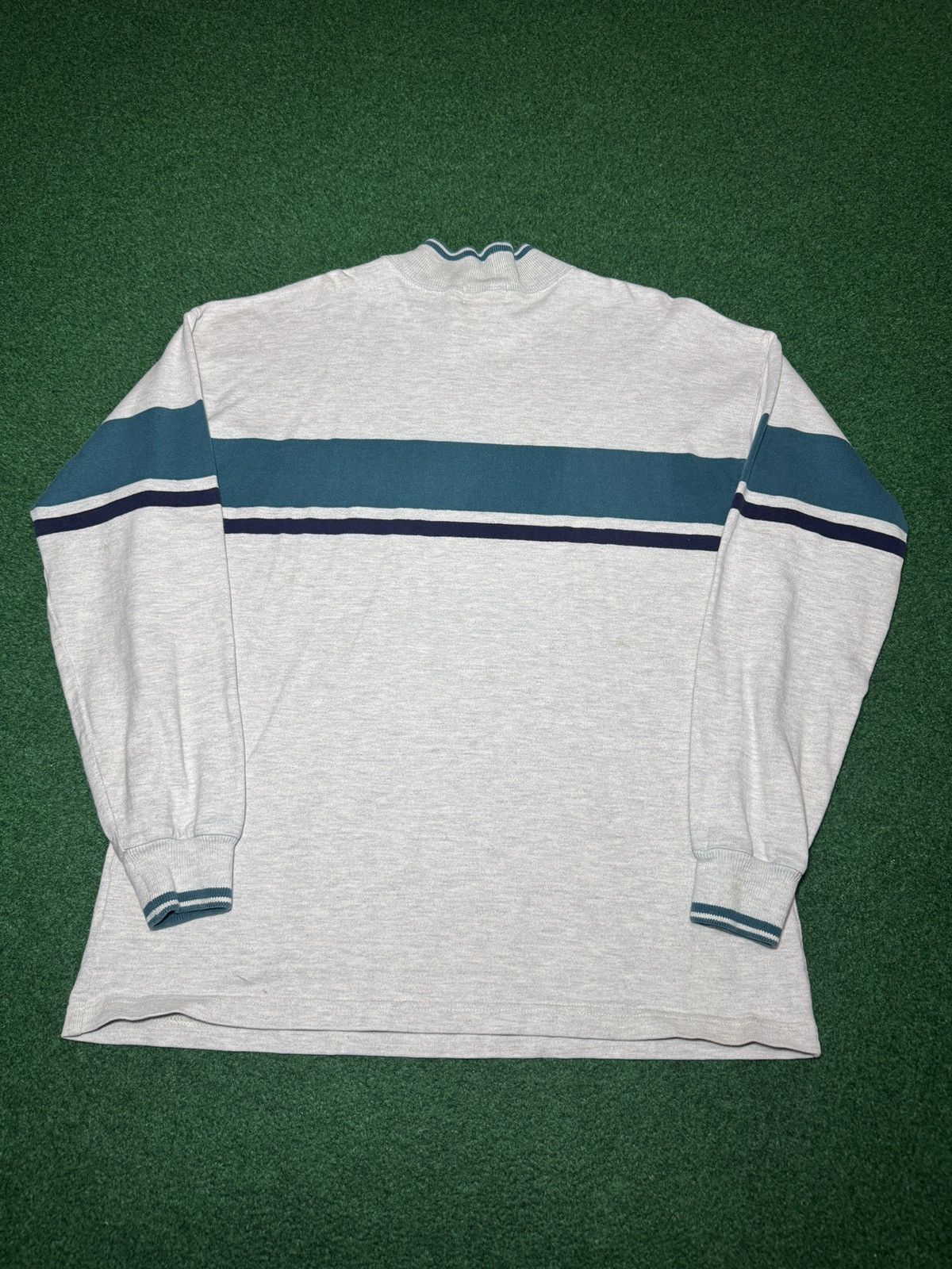 L.L. Bean LL Bean Shirt Large Cotton Mock Neck Rugby Preppy 80s 90s Size US L / EU 52-54 / 3 - 4 Thumbnail