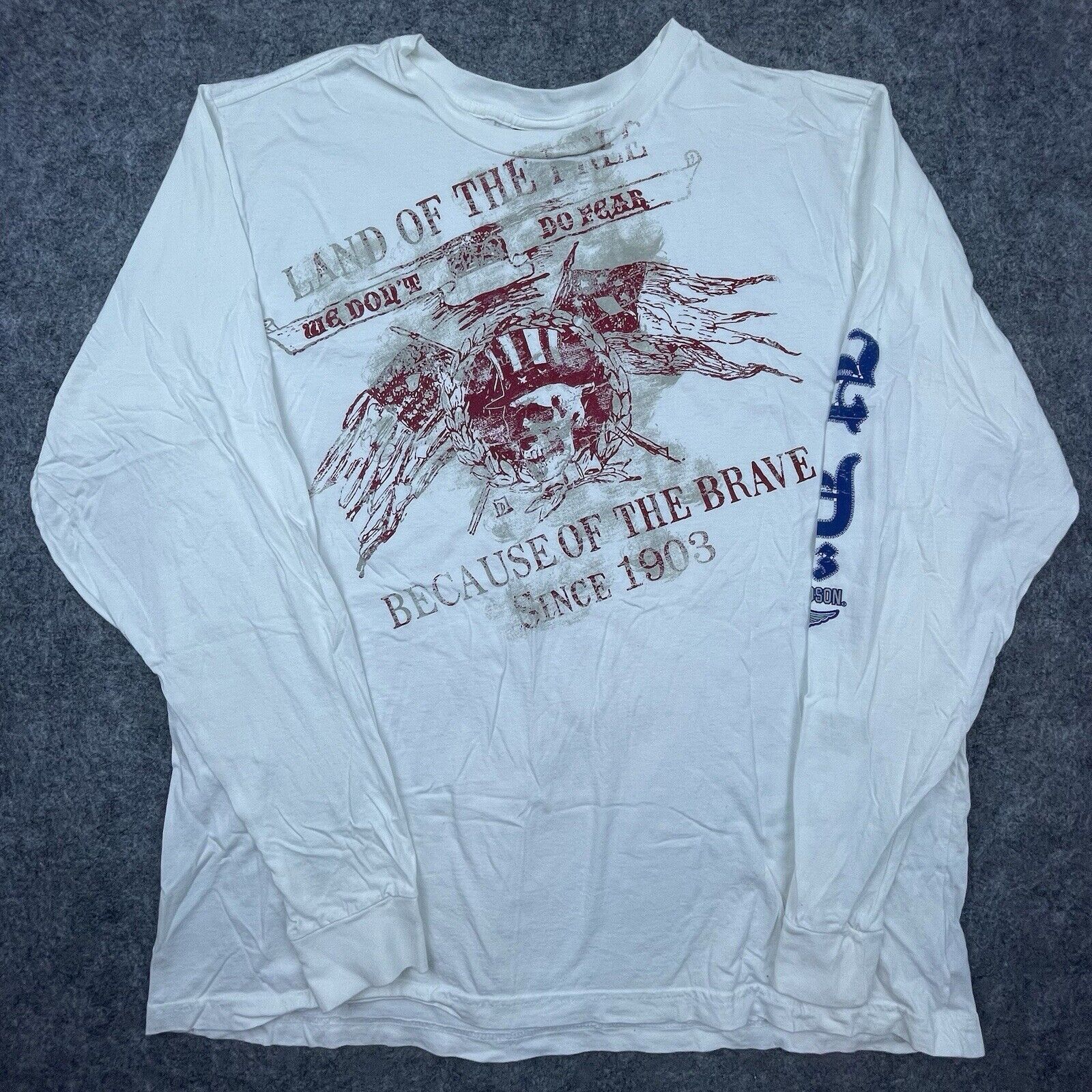 Harley Davidson HarleyDavidson Shirt 2XL Skull Flag Free Brave Don't Do Fear Size US XXL / EU 58 / 5 - 1 Thumbnail