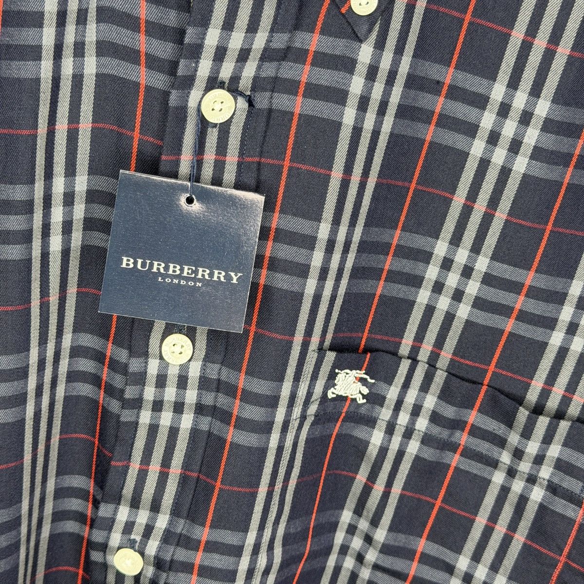 Burberry Burberry Nova Check Navy Checkered Shirt Button Up BRAND NEW Size US M / EU 48-50 / 2 - 7 Thumbnail
