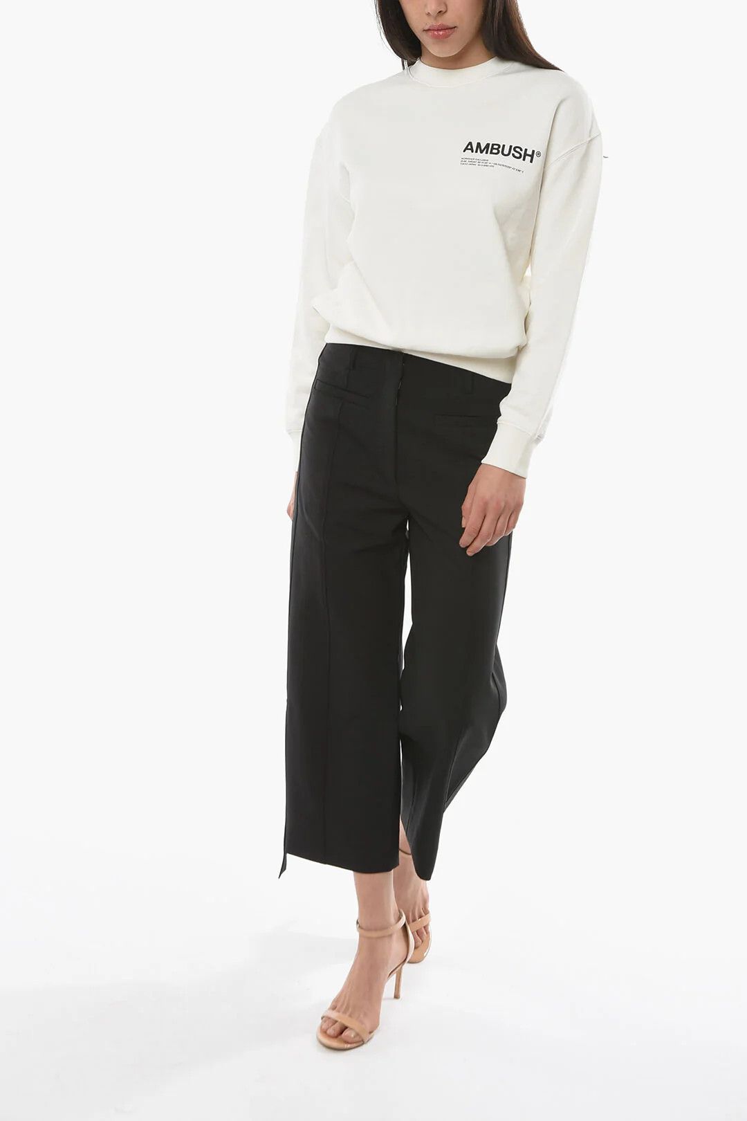 Ambush Design og1mm0426 Crewneck Sweatshirt in White Size XS / US 0-2 / IT 36-38 - 4 Thumbnail