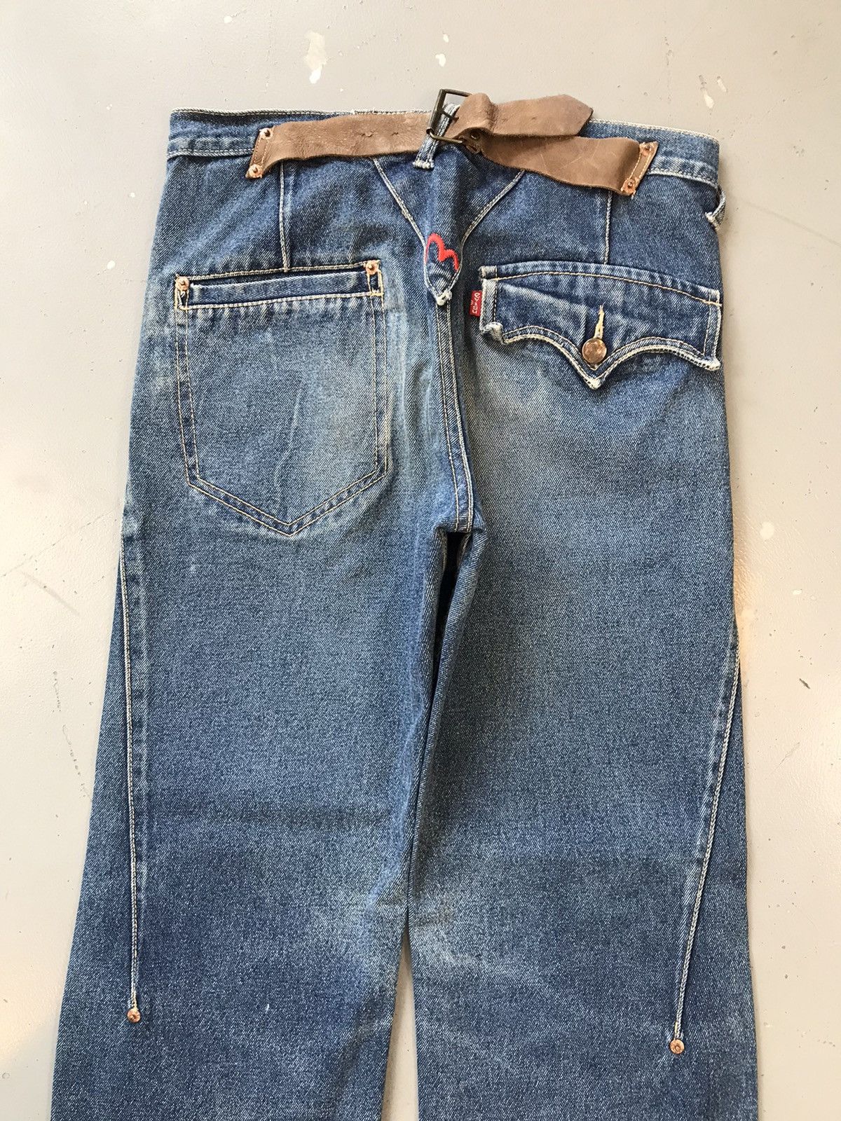 Japanese Brand × Vintage Vintage Evisu inspired seagull buckle belt straight denim Size US 30 / EU 46 - 11 Thumbnail