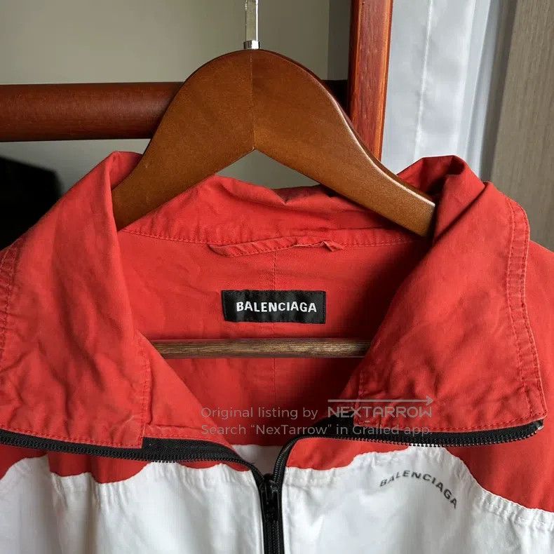 Balenciaga Balenciaga White Red Sun Protection Jacket Size US S / EU 44-46 / 1 - 6 Thumbnail
