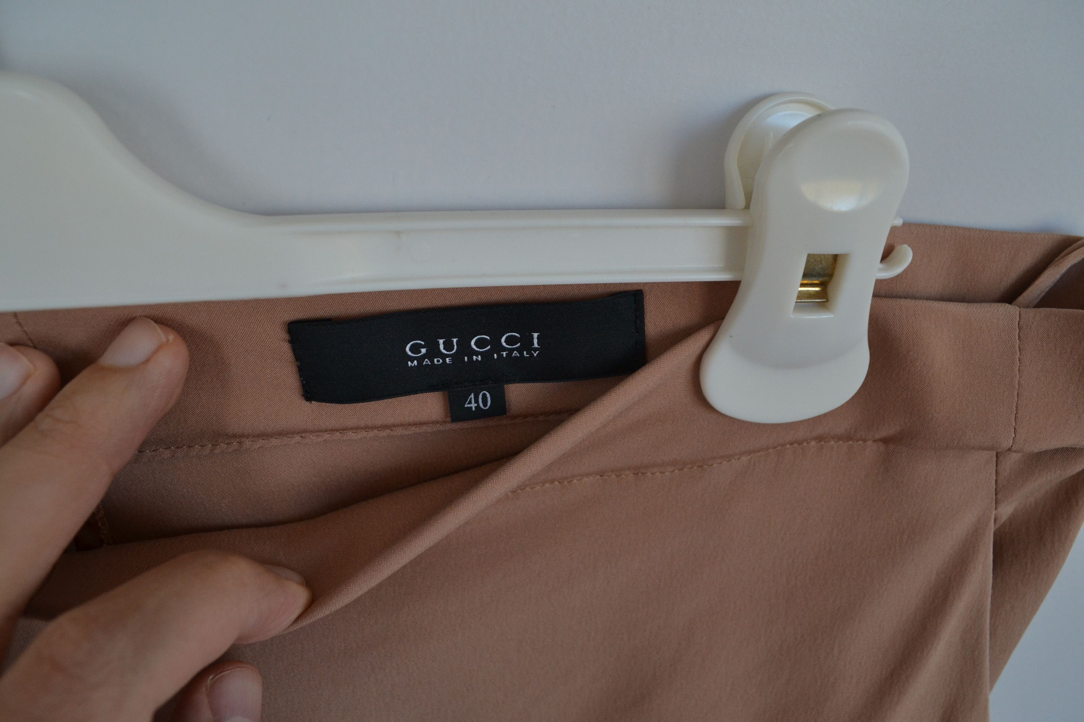 Gucci GUCCI Pants Silk Trousers Black Belt Zip Size 27" / US 4 / IT 40 - 4 Thumbnail