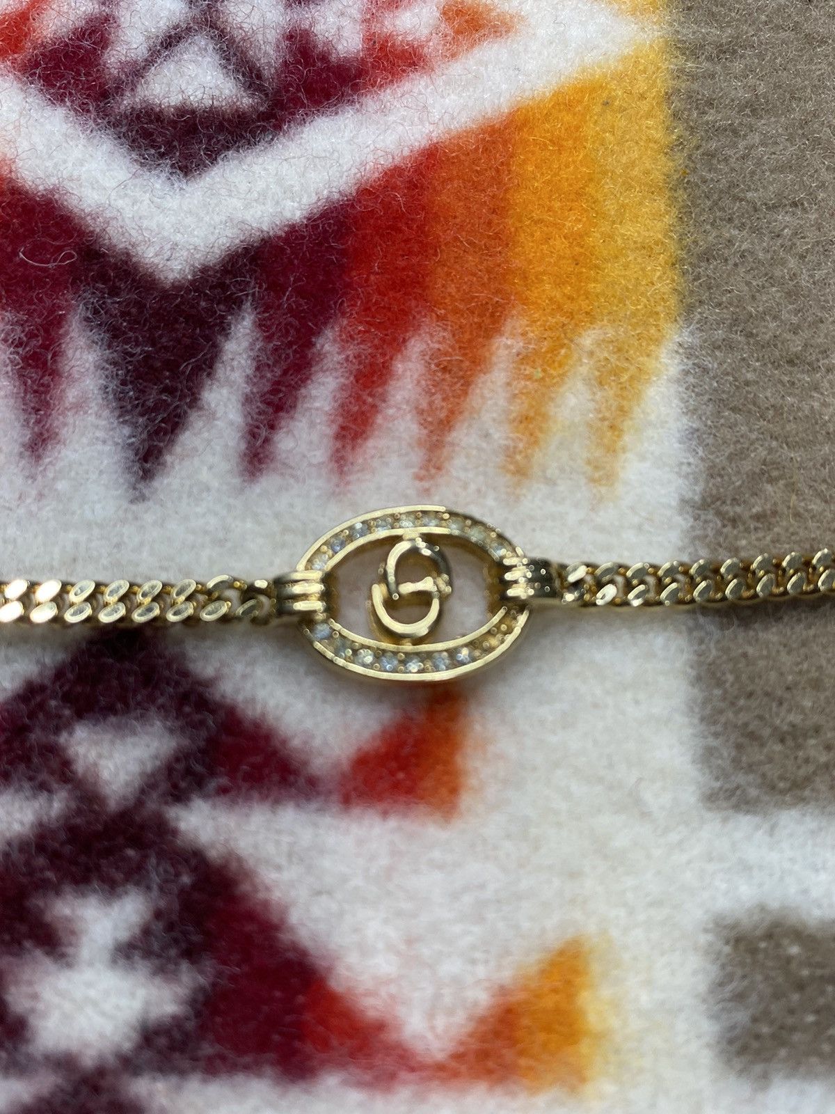 Christian Dior Monsieur × Dior Vintage Dior oval rhinestones gold bracket Size ONE SIZE - 7 Thumbnail