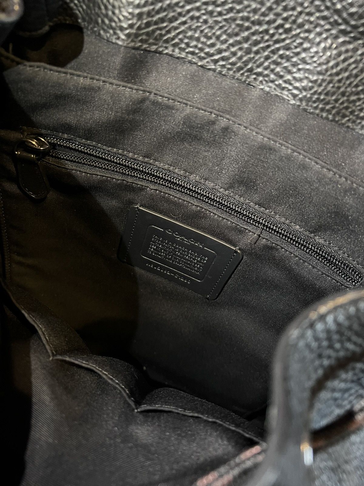 Coach Coach Backpack - Black Genuine Leather Size ONE SIZE - 3 Thumbnail