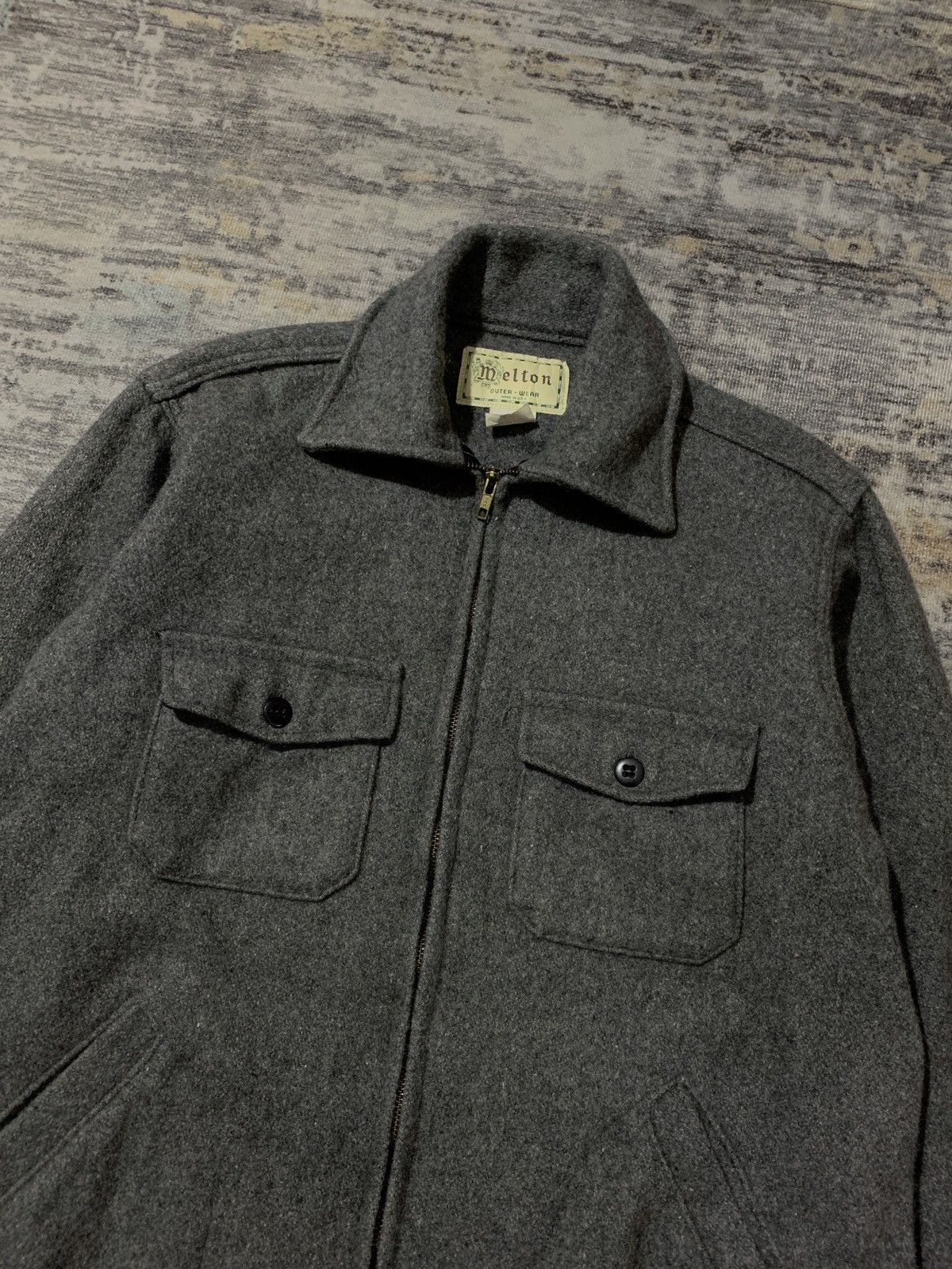 Other VINTAGE MELTON OUTWEAR WOOL WORKER STYLE JACKET Size US L / EU 52-54 / 3 - 2 Thumbnail