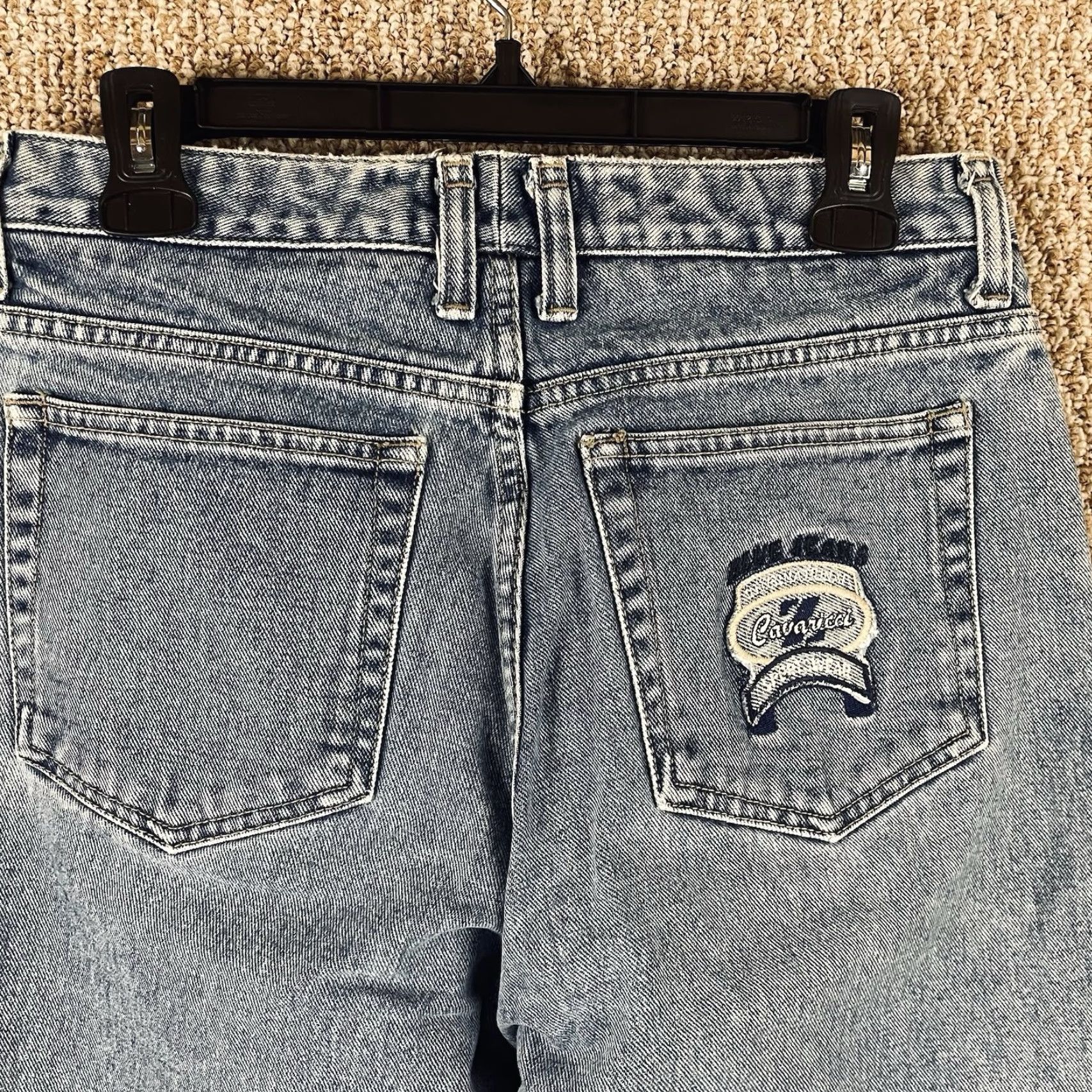 Etro VINTAGE Z. CAVARICCI Jeans Women’s 32 Regular 90s Boyfriend Blue 31in Inseam Stone Wash Embroidered 100% Cotton T393 Size 24" / US 00 / IT 34 - 6 Thumbnail