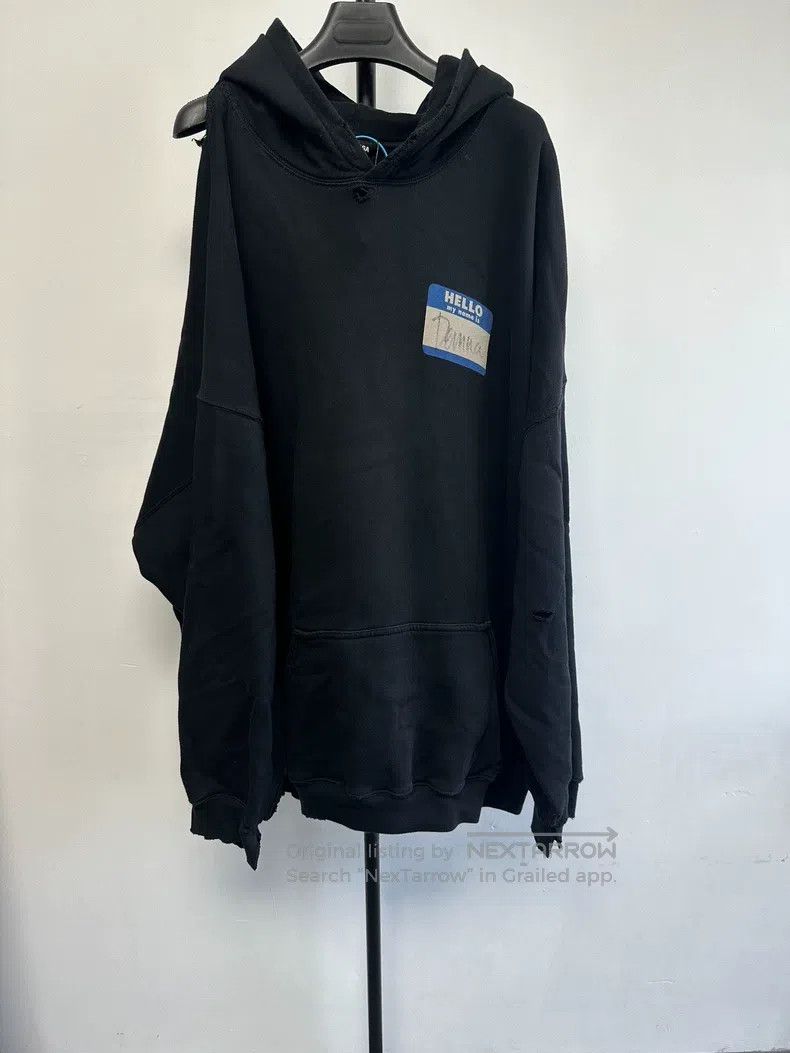 Balenciaga Balenciaga Signature Destroyed Hoodie Sweatshirt Size US L / EU 52-54 / 3 - 1 Thumbnail