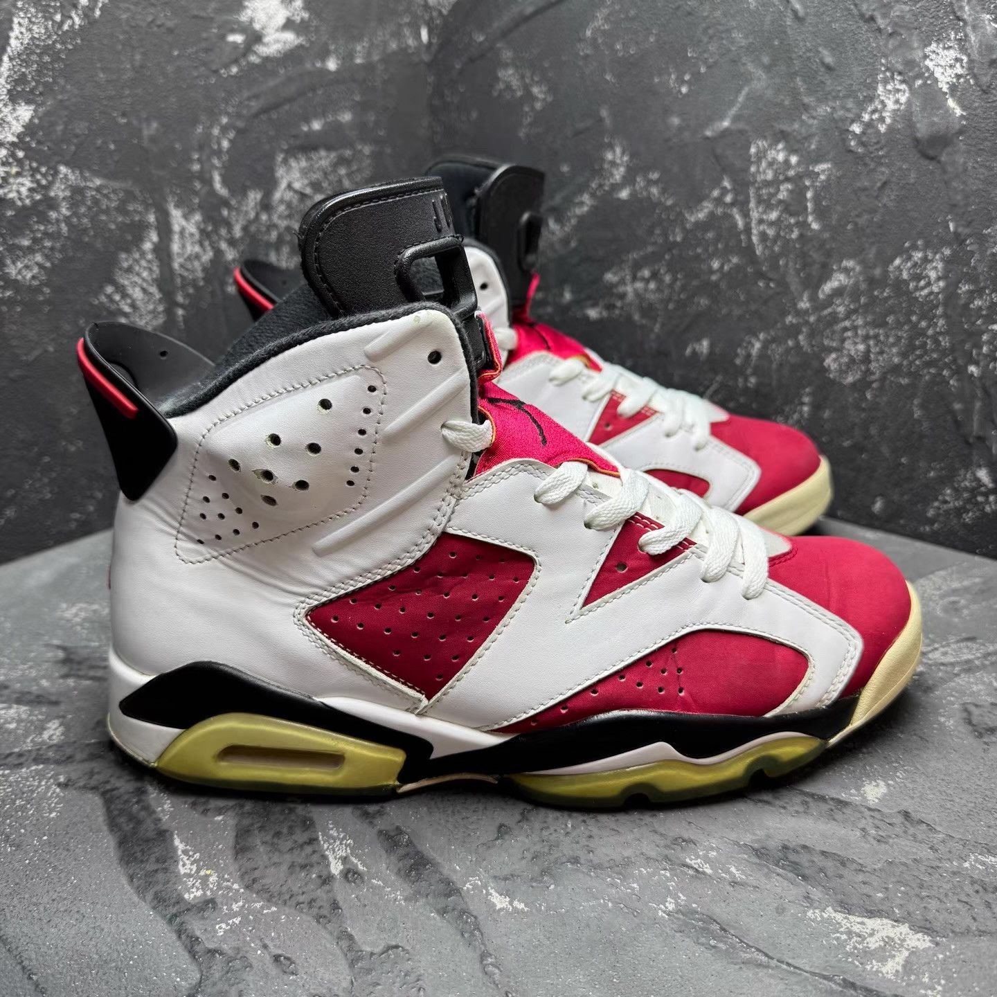 Nike Air Jordan 6 White Red "Carmine" (2014) Q10 Size US 9 / EU 42 - 3 Thumbnail