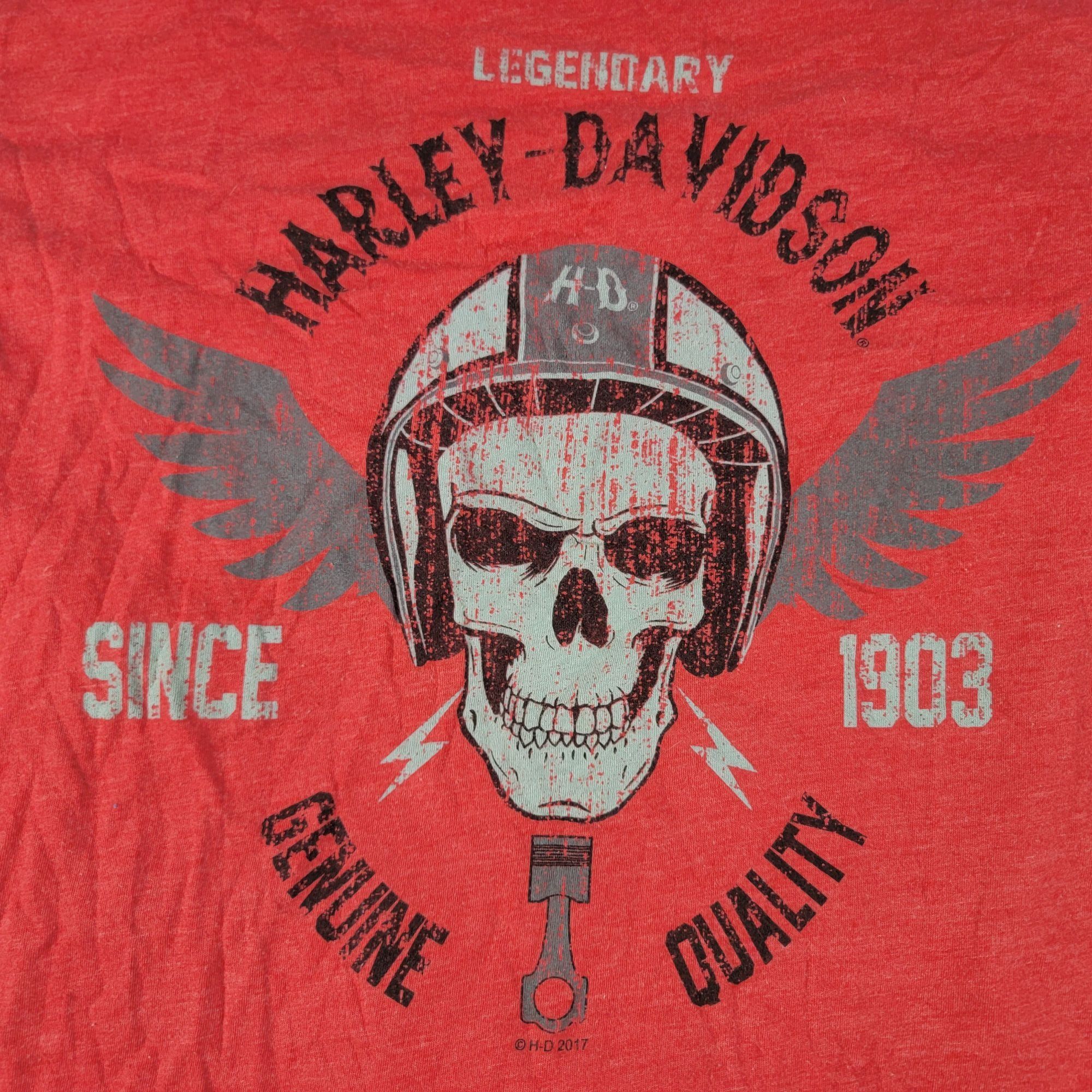 Harley Davidson Harley Davidson Legendary Skull Mens Large Graphic Tee Red S Size US L / EU 52-54 / 3 - 3 Thumbnail