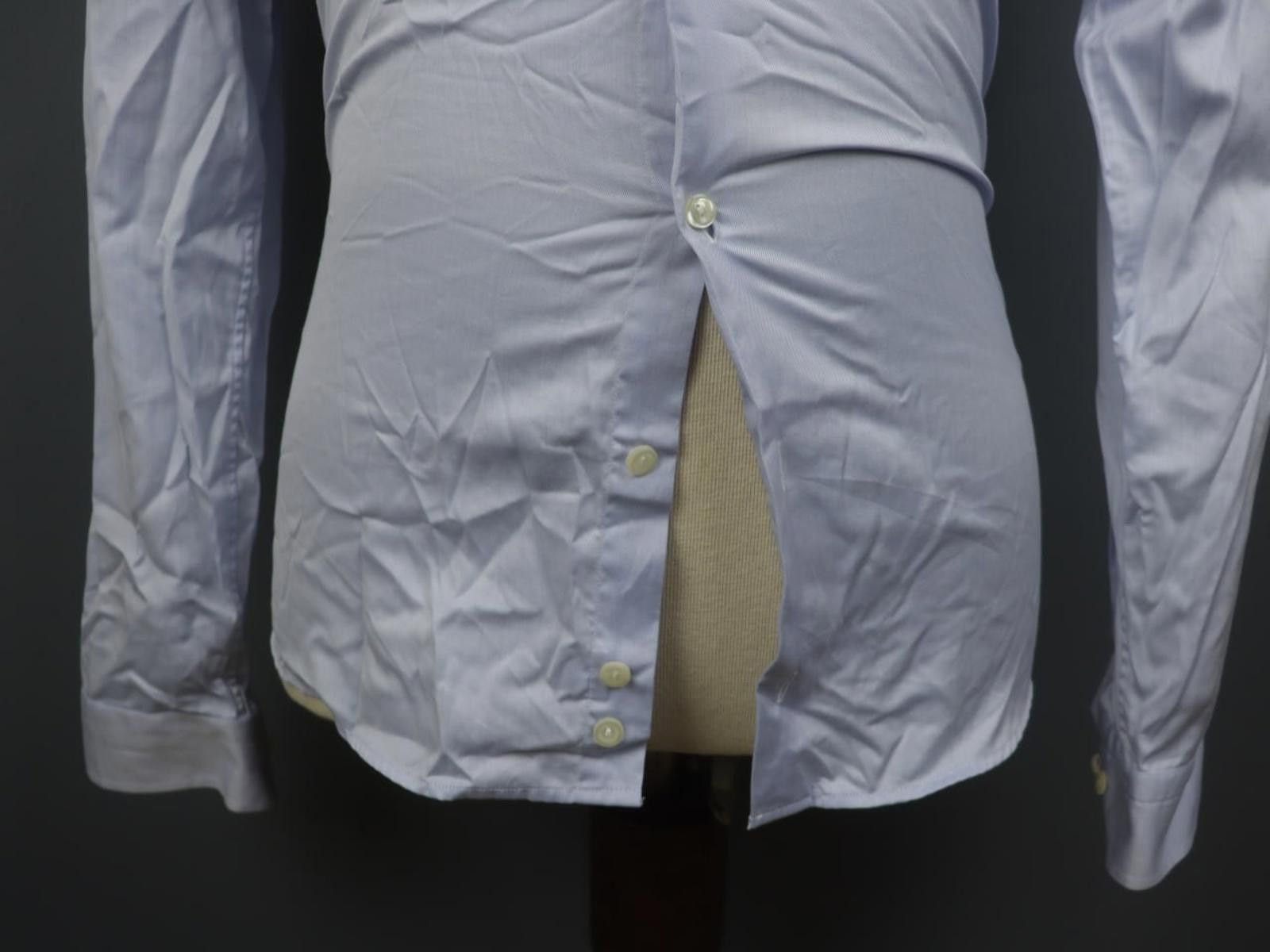 Eton Eton Blue 100% Cotton Collared Slim Fit Shirt Size 38 Size 38R - 12 Thumbnail
