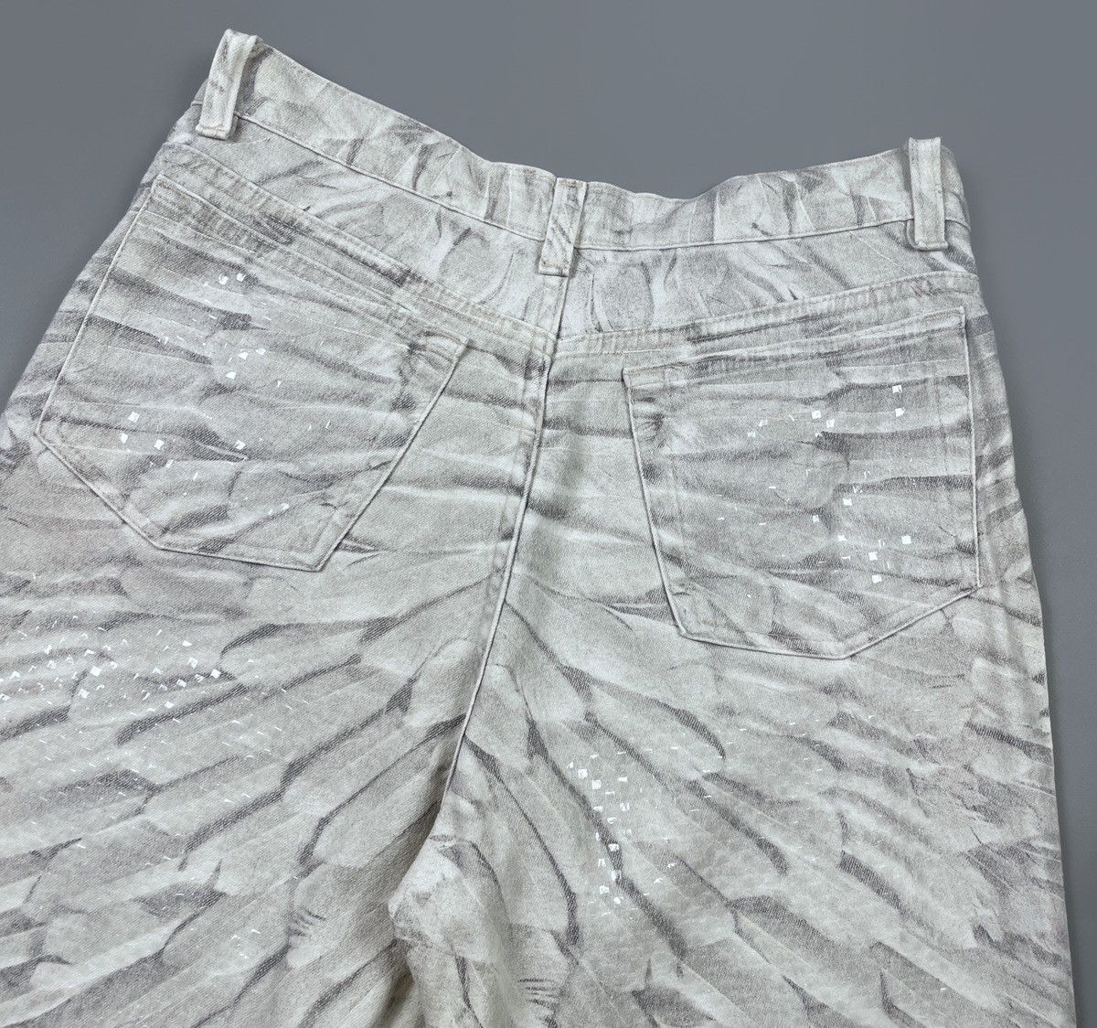 Roberto Cavalli Vintage Roberto Cavalli Feathers Wings Pattern Shine Pants M Size 28" / US 6 / IT 42 - 10 Thumbnail