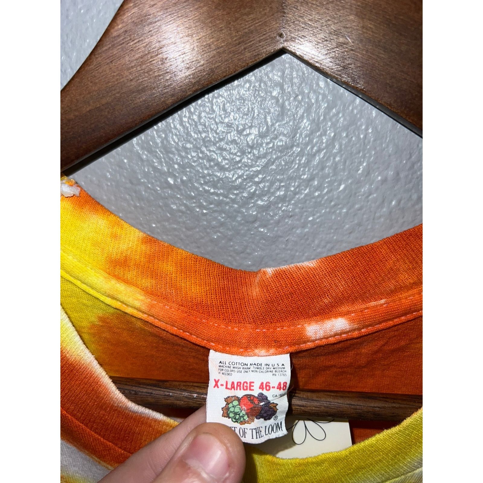 Fruit Of The Loom Vintage Fruit Of The Loom Tie Dye Shirt Orange Tee 80s M Size US M / EU 48-50 / 2 - 5 Thumbnail
