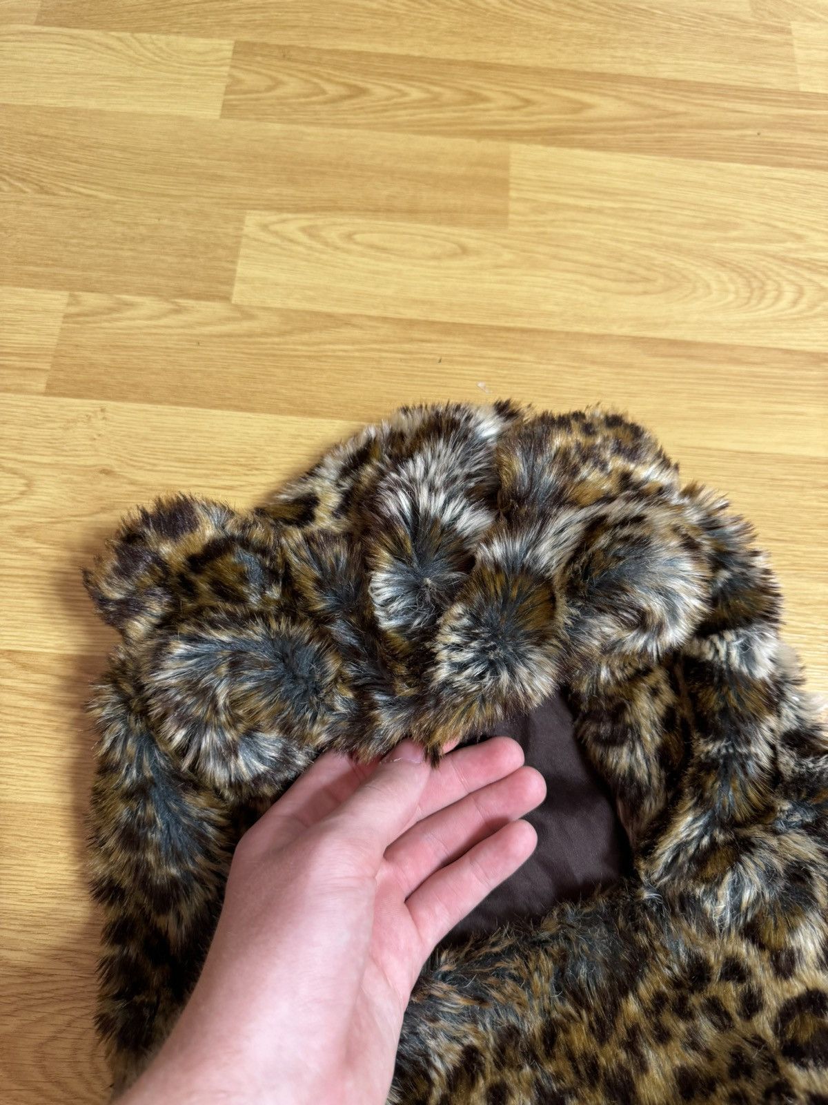 Japanese Brand Vintage Leopard Print Faux Fur Hood Size ONE SIZE - 8 Thumbnail