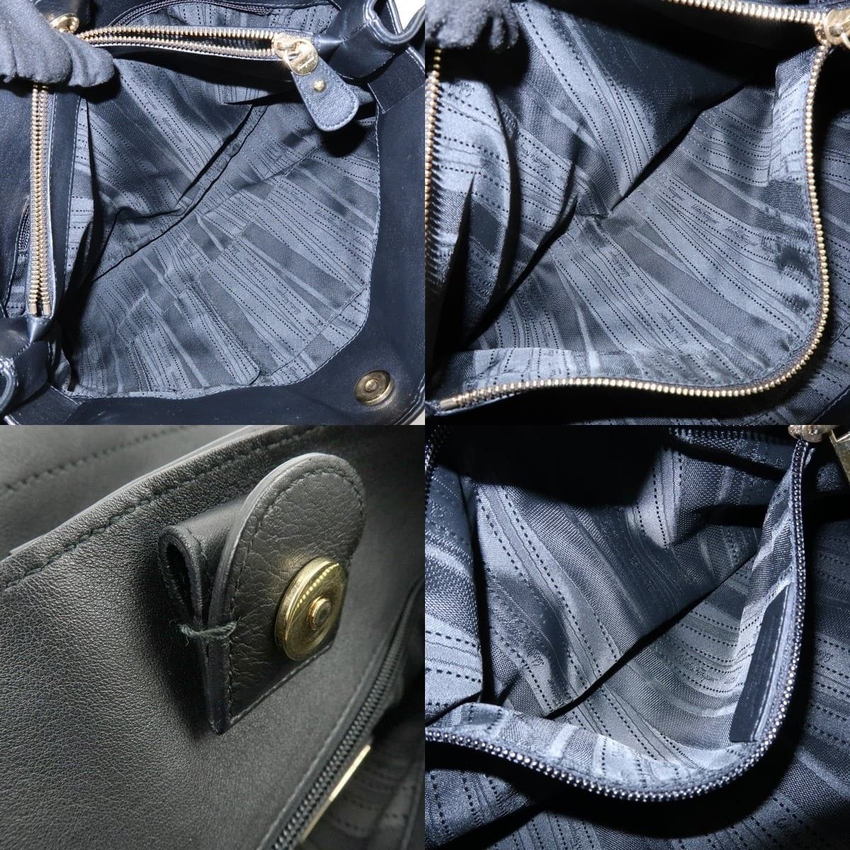 Salvatore Ferragamo Ferragamo Gancini Leather Tote Black Size ONE SIZE - 7 Thumbnail