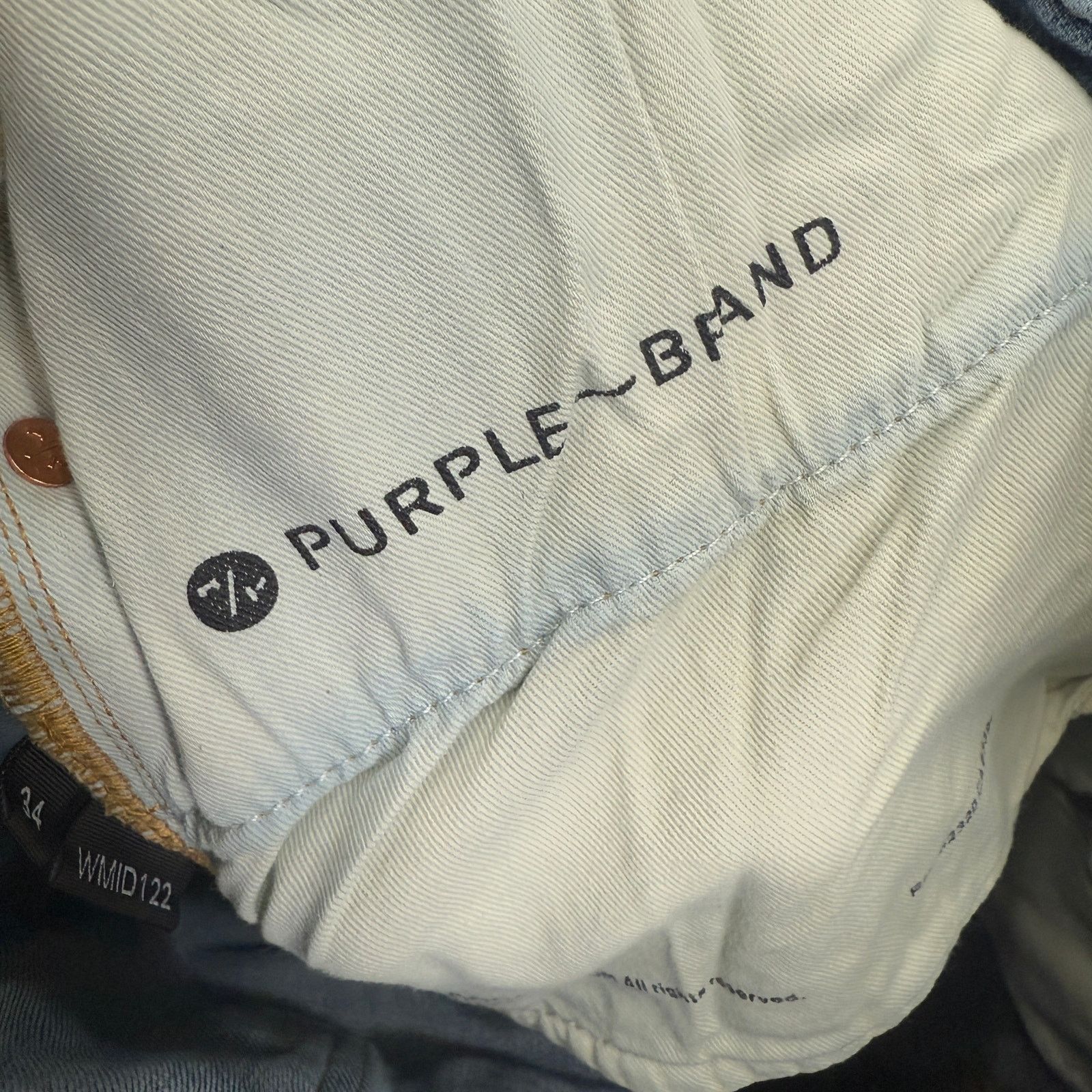 Purple Brand PURPLE BRAND Ripped Knee Blowout Slim Distressed Denim P002 Size US 34 / EU 50 - 9 Thumbnail