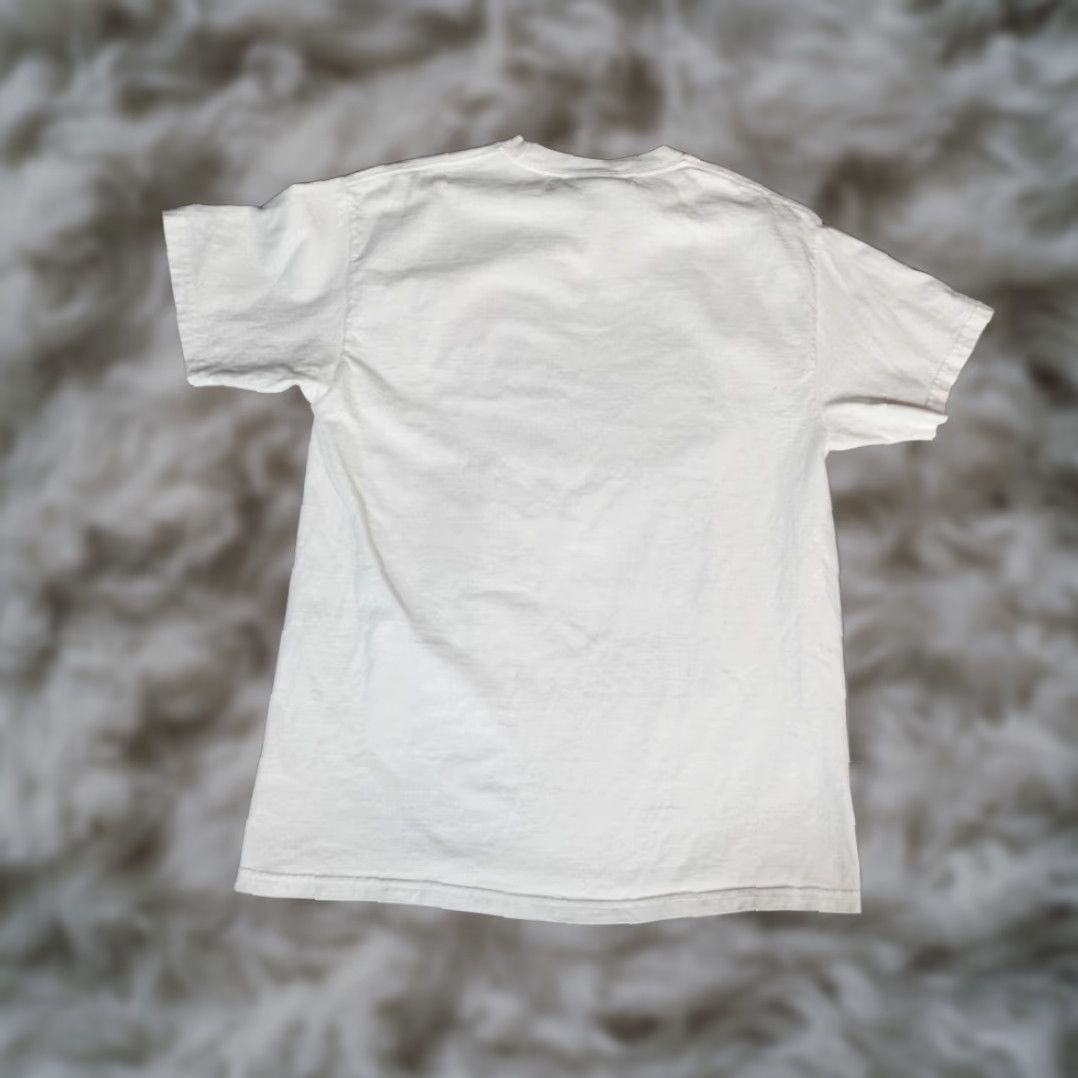 Port & Company VINTAGE Michael Jackson King Of Pop Graphic Print T Shirt Mens M White Slim Music 2000s Cotton Size US M / EU 48-50 / 2 - 4 Thumbnail