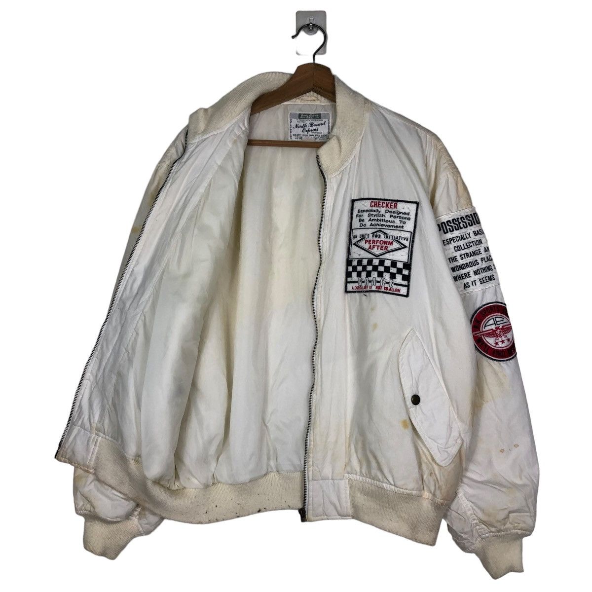 Japanese Brand 🔥VINTAGE BOMBER JACKET BIKER NORTH BOUND EXPRESS Size US M / EU 48-50 / 2 - 11 Thumbnail