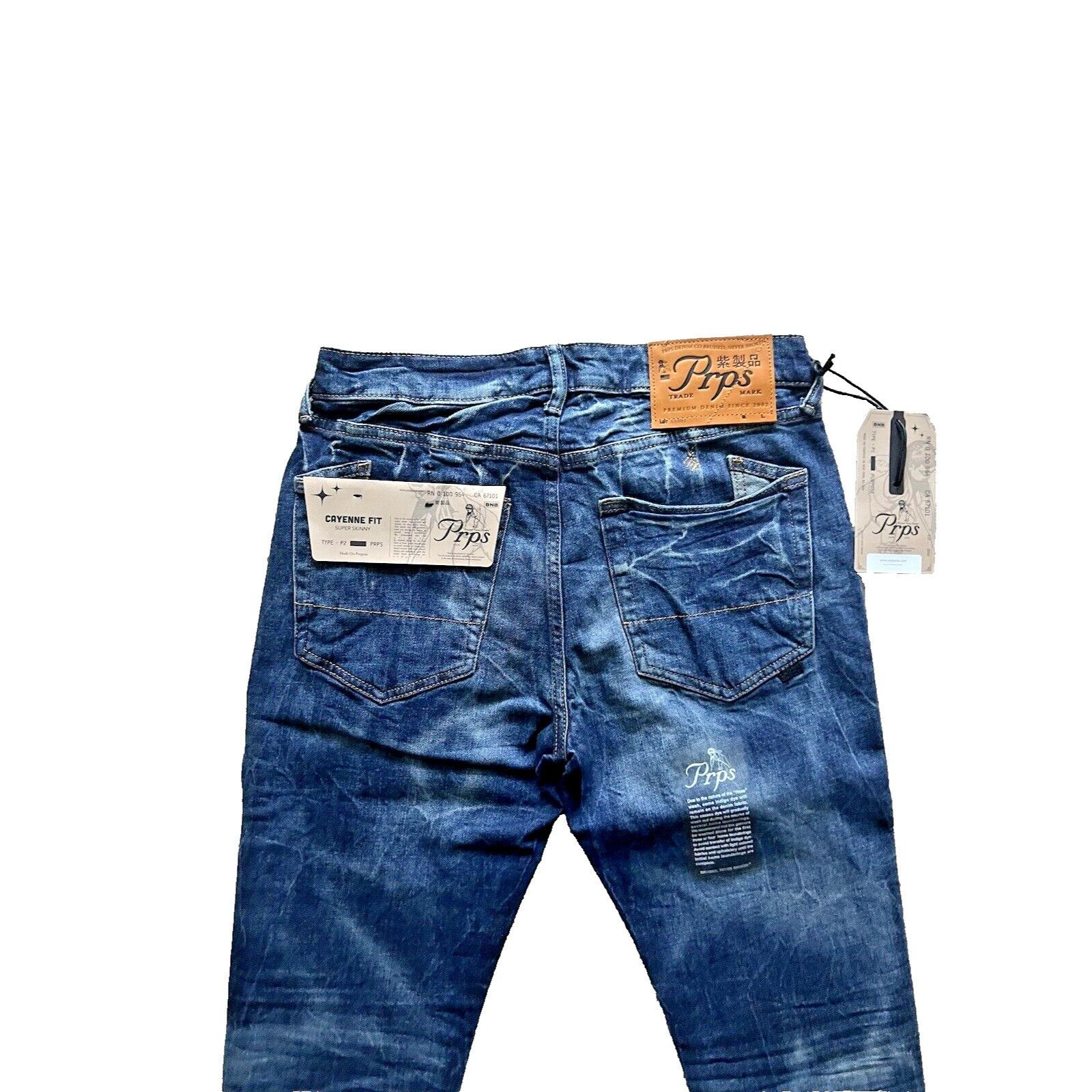 Prps PRPS Cayenne Skinny Fit Men's Stretch Jeans Blue Size 31/32 Size US 31 - 7 Thumbnail