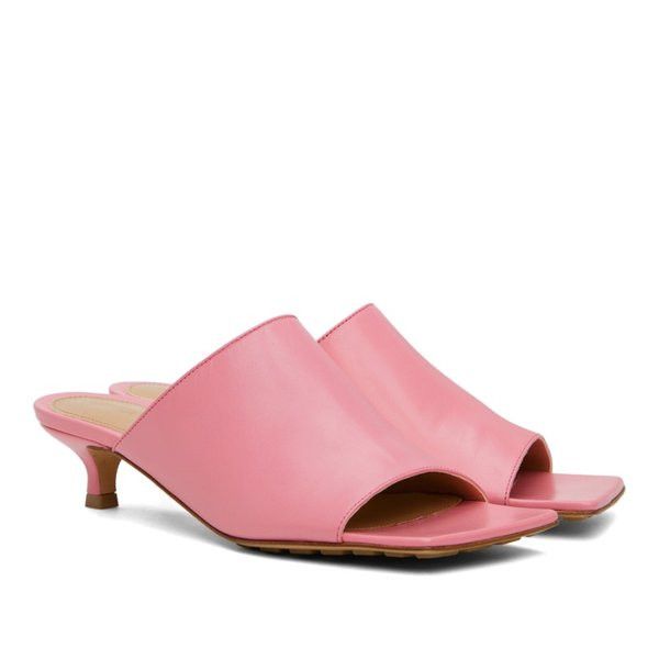 Bottega Veneta o1n1vont1225 Stretch Mules in Pink Size US 10.5 / IT 40.5 - 3 Thumbnail