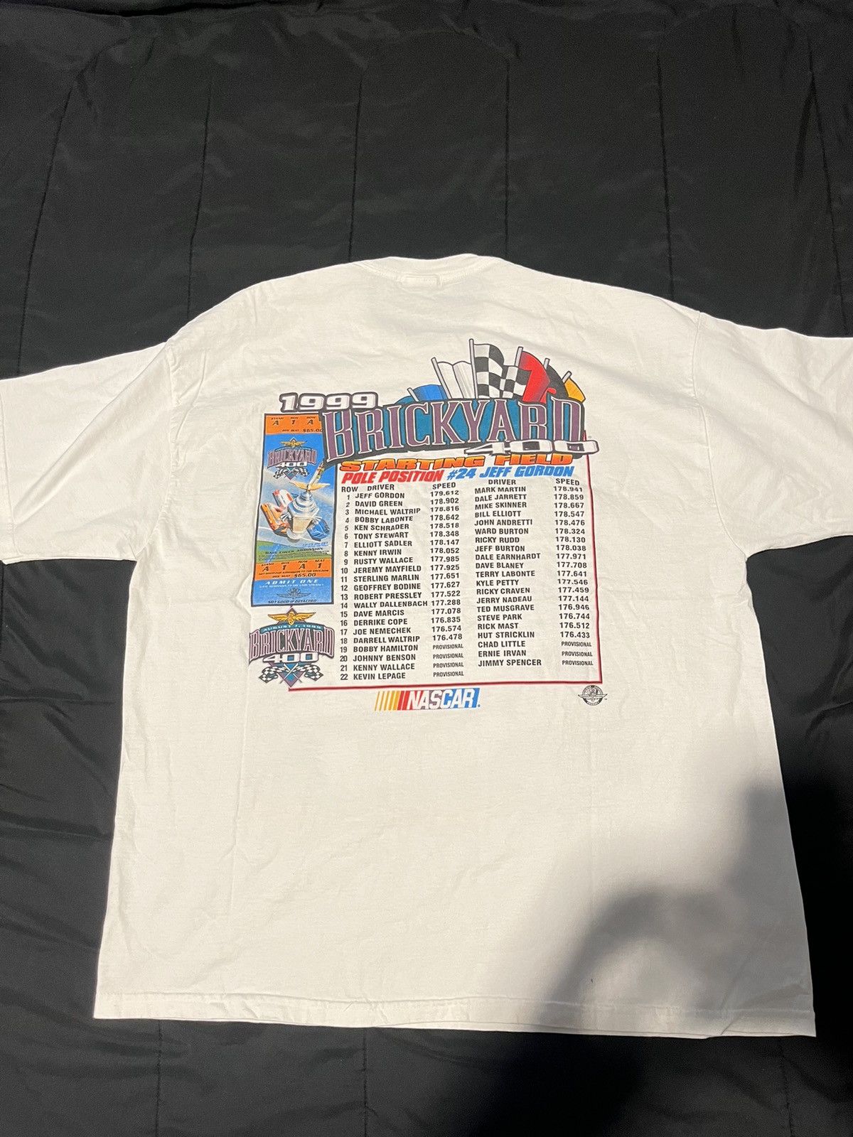 NASCAR 1999 Brickyard NASCAR Tee Sz 2XL Size US XXL / EU 58 / 5 - 4 Thumbnail