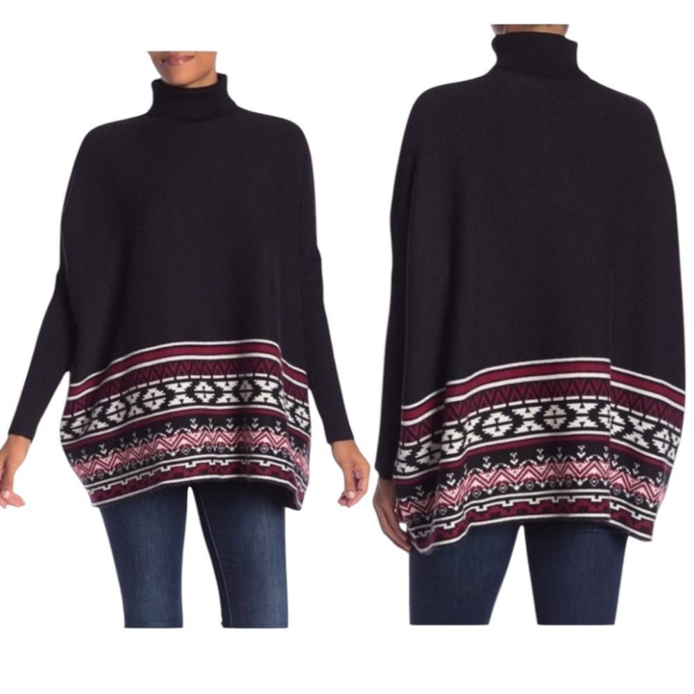 Joseph Joseph A Tribal Jacquard Western Lagenlook Aztec Knitwear Po Size L / US 10 / IT 46 - 2 Thumbnail