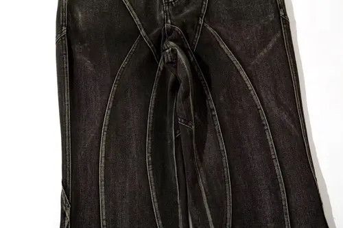 Jean Tamaki x Yuki Streetwear Washed Spliced Design Jeans Pants Size US 34 / EU 50 - 5 Thumbnail