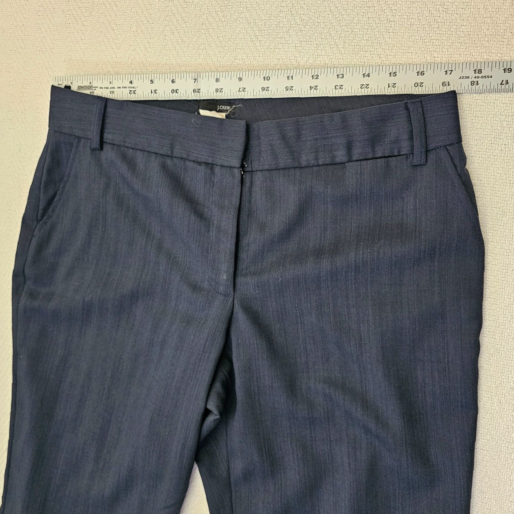 J.Crew VINTAGE J.CREW Wool Pants 12 Flare Legs Blue Women's Dress Pants Size 24" / US 00 / IT 34 - 4 Thumbnail