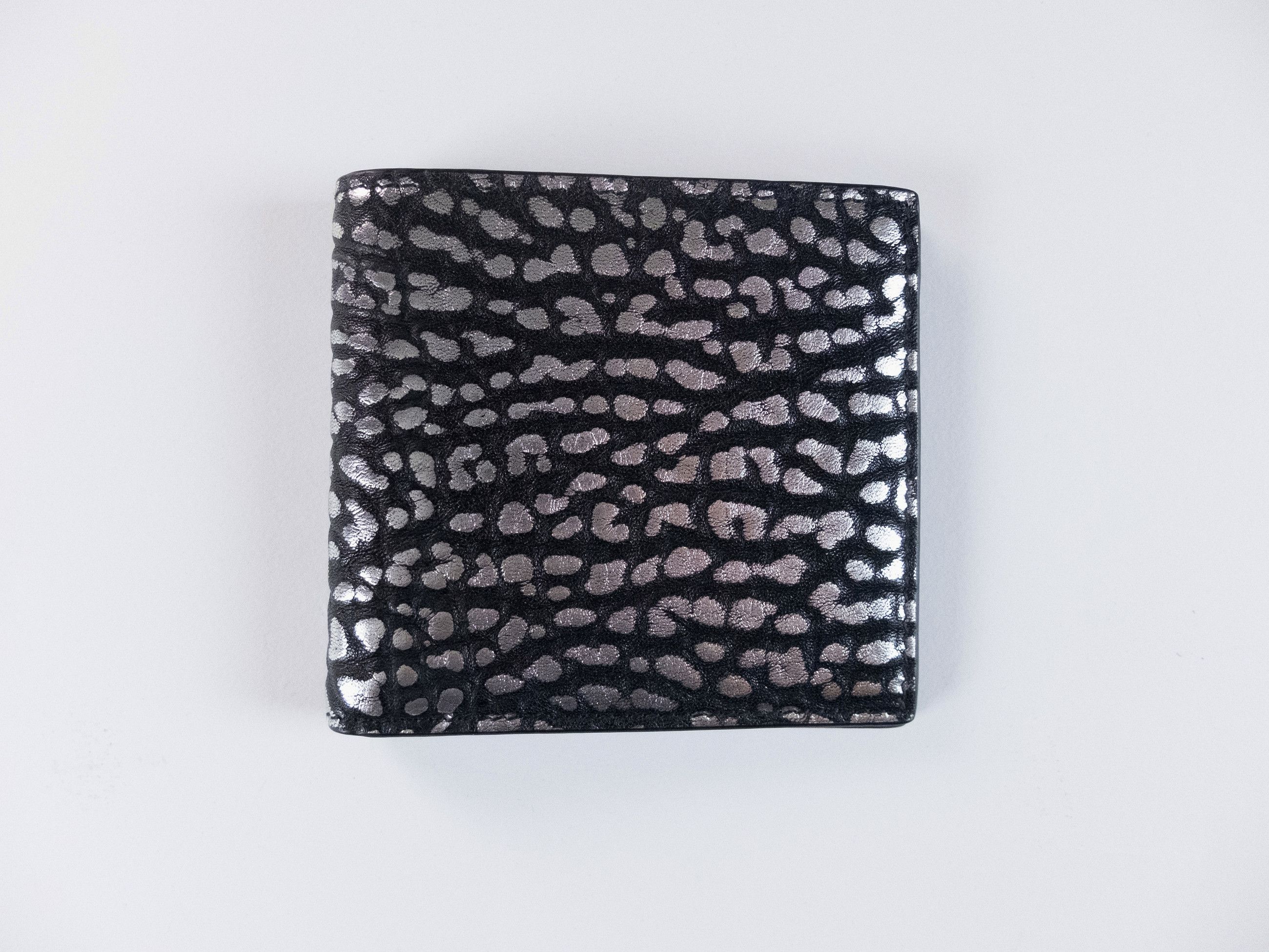 Alexander McQueen ALEXANDER MCQUEEN black silver leopard emboss leather wallet Size ONE SIZE - 1 Thumbnail