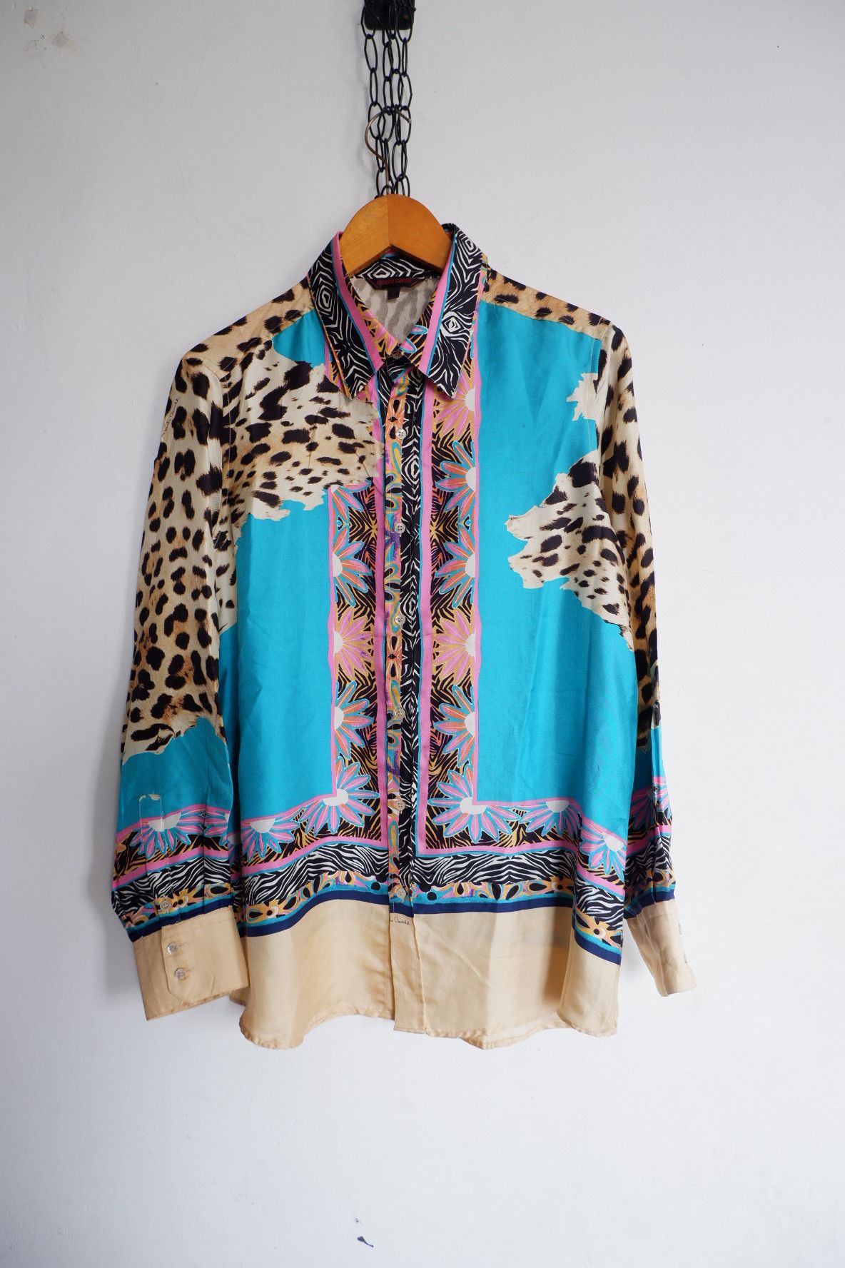 Roberto Cavalli 2003 Roberto Cavalli Animal Silk Printed Size US S / EU 44-46 / 1 - 1 Thumbnail
