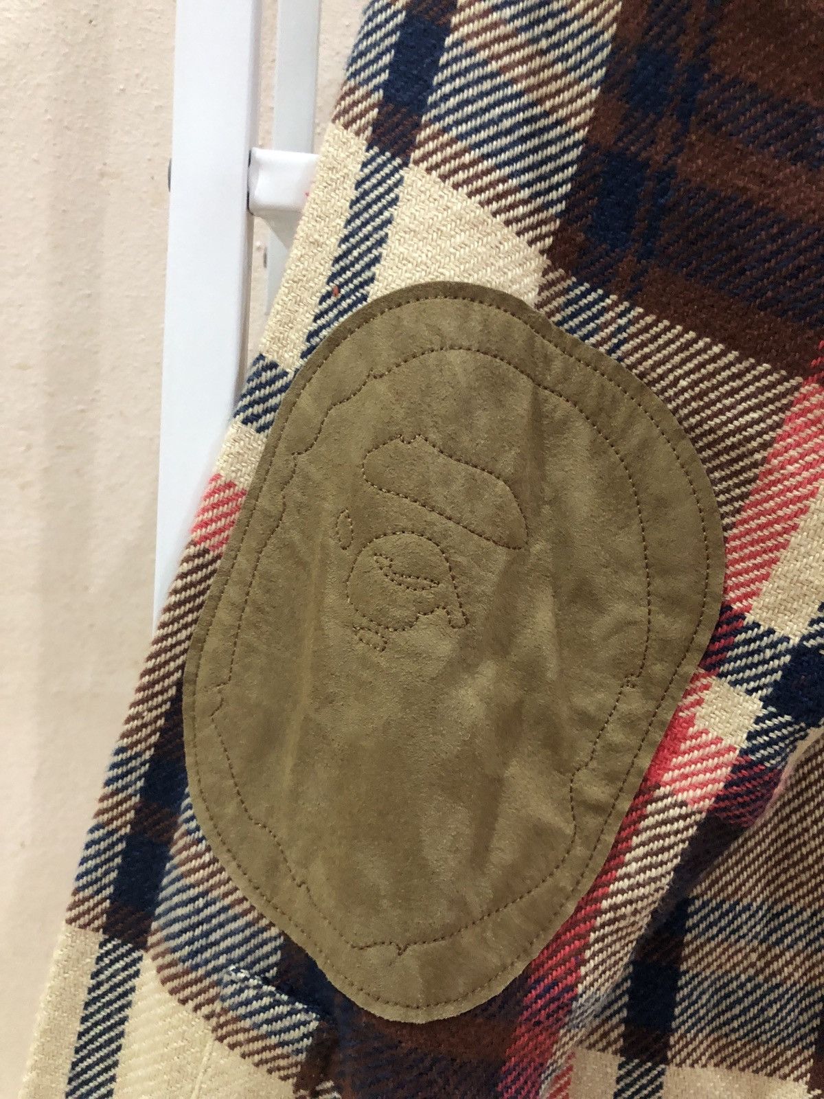 Bape 2011 BAPE Burberry Plaid Ape Head Elbow Patch Flannel Size US S / EU 44-46 / 1 - 8 Thumbnail