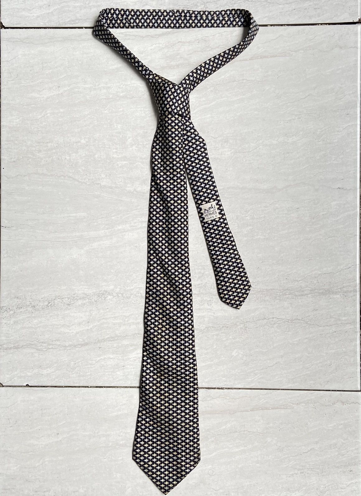 Hermes HERMES Paris Motive Tie Size ONE SIZE - 7 Thumbnail