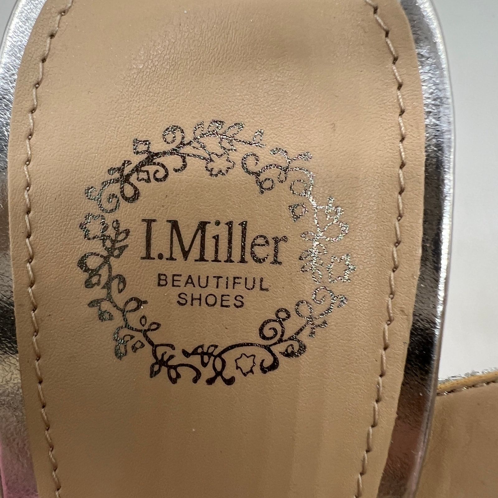 Other I. Miller Womens Samien Heeled Sandals Silver Size US 9 / IT 39 - 3 Thumbnail