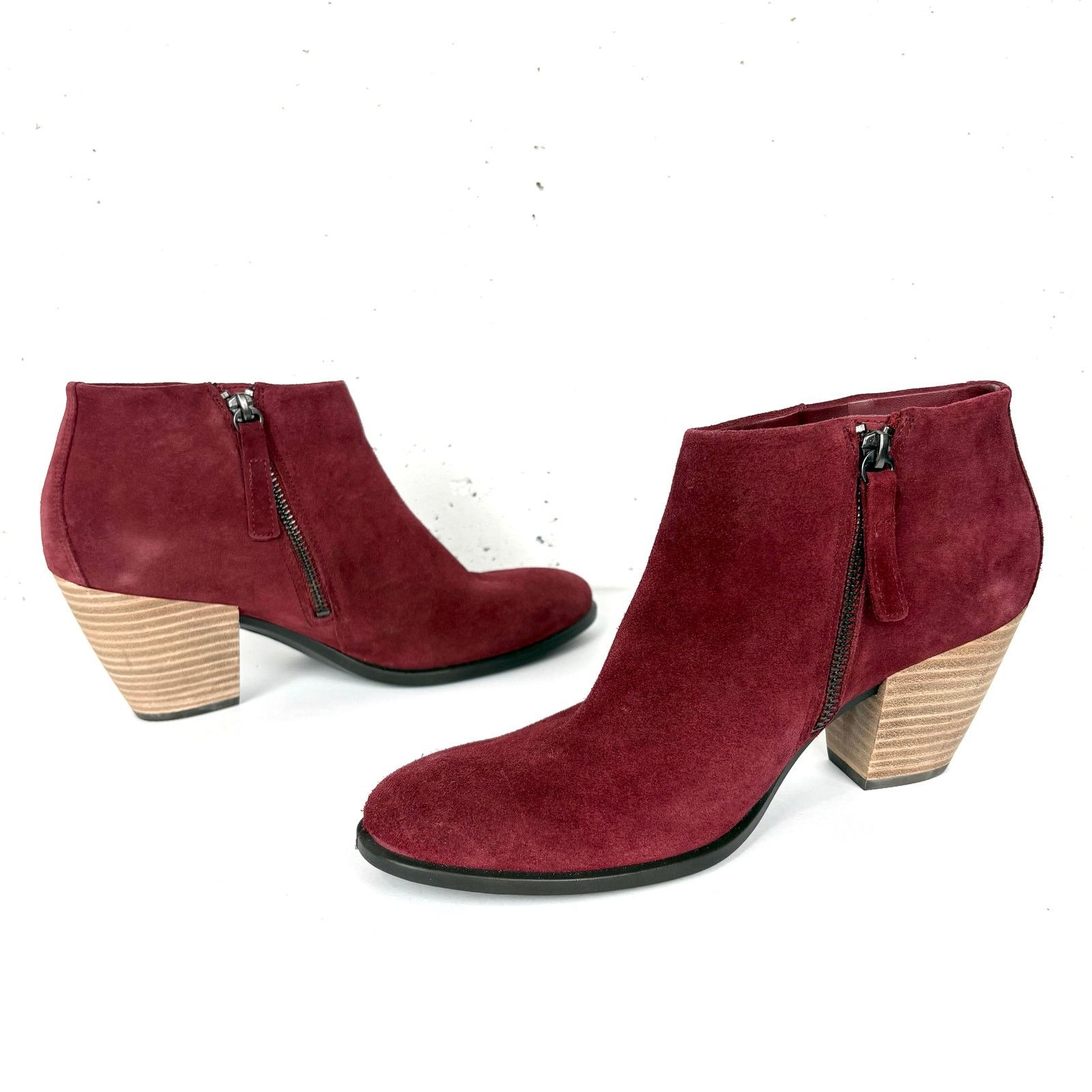 Ecco Ecco Shape 55 Western Ankle Boots Red Suede Block Heel 40 Size US 9 / IT 39 - 8 Thumbnail