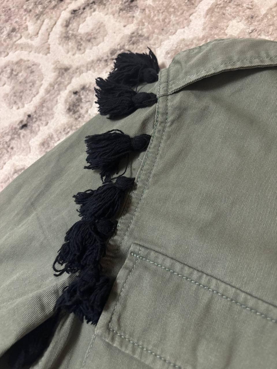 Zara Zara Woman Embroidered Jacket M Boho Military Style Tassels Size M / US 6-8 / IT 42-44 - 7 Thumbnail