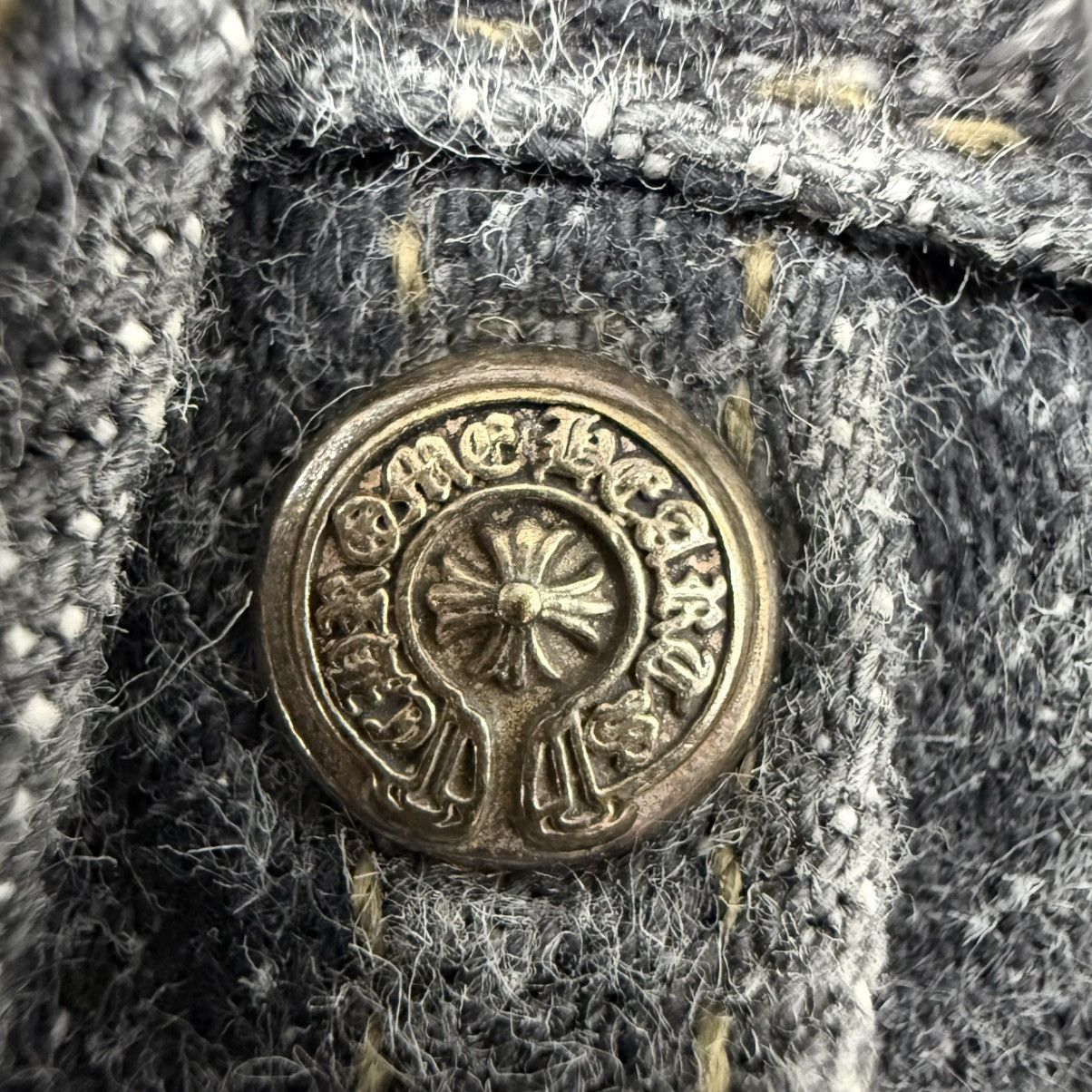 Chrome Hearts Chrome Hearts Grey Levi‘s 501 Black Patch Denim Size US 31 - 8 Thumbnail