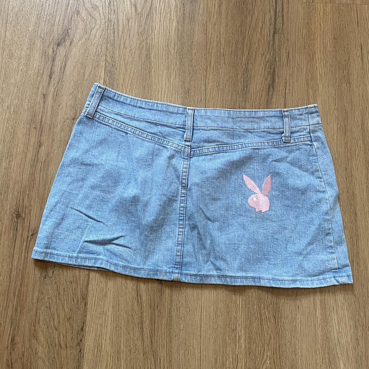 Playboy Blue denim mini skirt with Playboy bunny detail Size US M / EU 48-50 / 2 - 1 Thumbnail