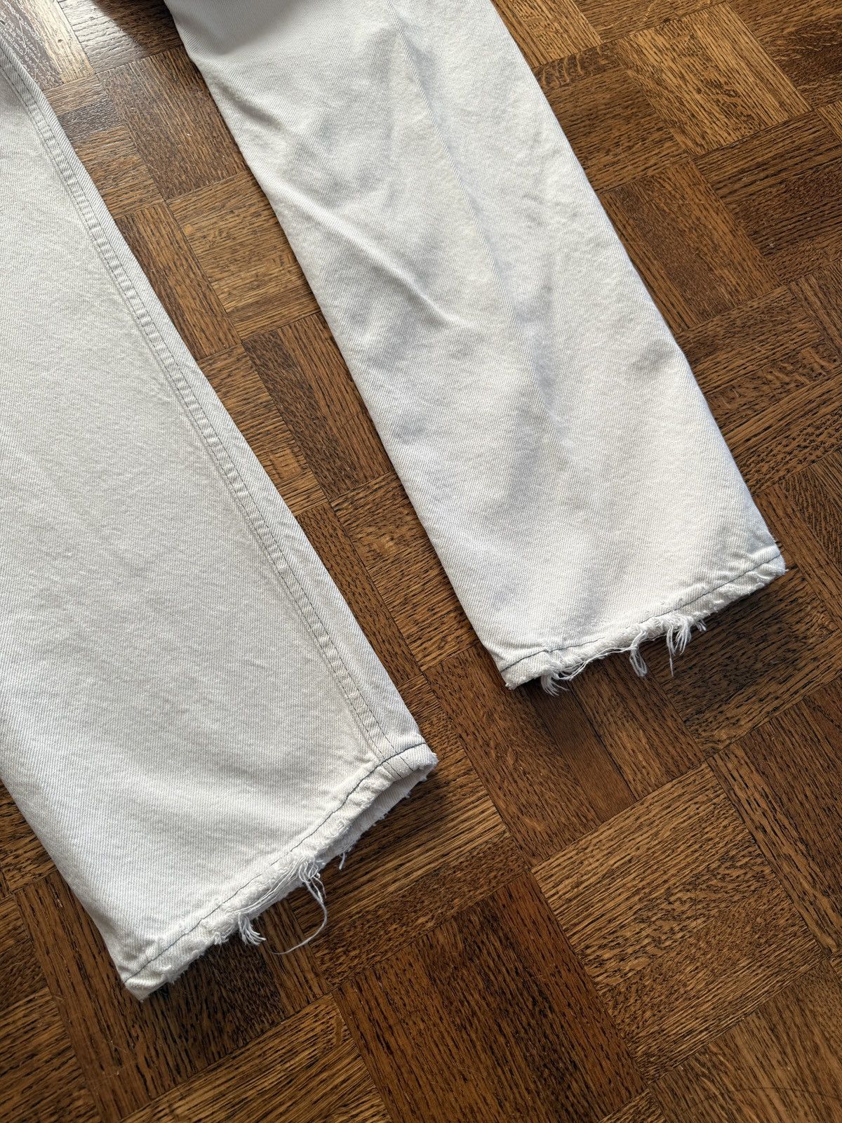 Levi's Vintage 80s Levi's Thrashed Cream Denim Jeans Size US 35 - 8 Thumbnail