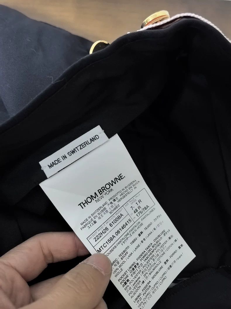 Thom Browne Thom Browne Size 2Gold Button Wool Trousers 2501-Nextarrow Size US 32 / EU 48 - 4 Thumbnail
