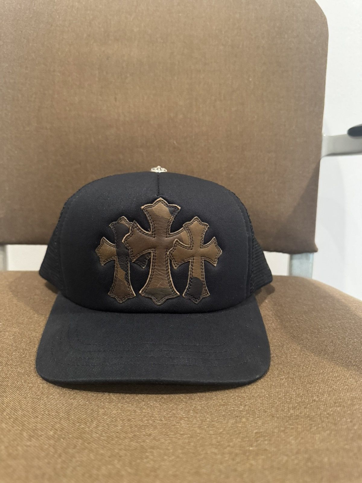 Chrome Hearts Black Chrome Heart Crosses Hat Size ONE SIZE - 1 Thumbnail
