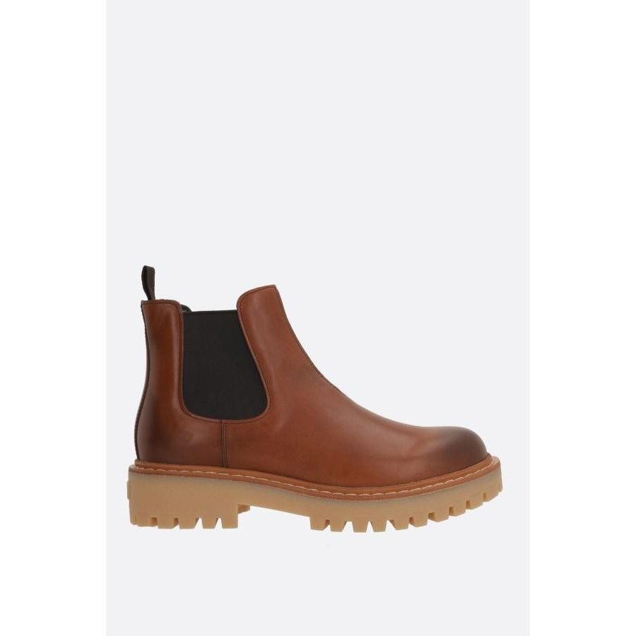 Prada PRADA Vintage Leather Brown Leather Boots New & Authentic (M Size US 9 / EU 42 - 1 Thumbnail