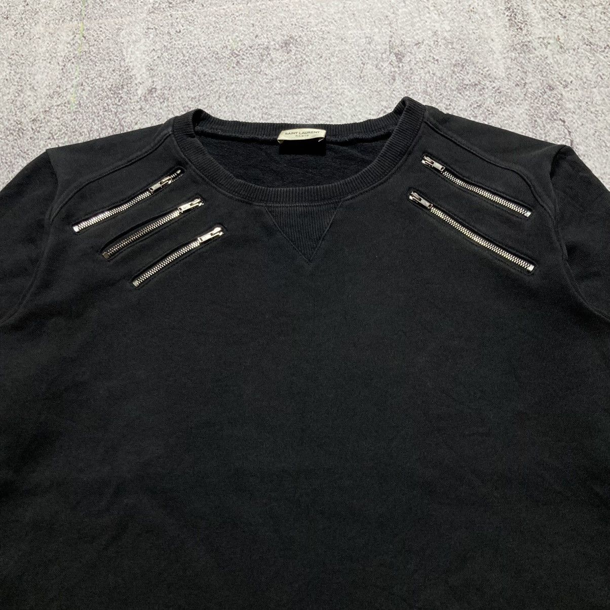 Saint Laurent Paris 🇫🇷 FW 15 Hedi Slimane Saint Laurent Paris 5 Zip Sweatshirt Size US M / EU 48-50 / 2 - 3 Thumbnail