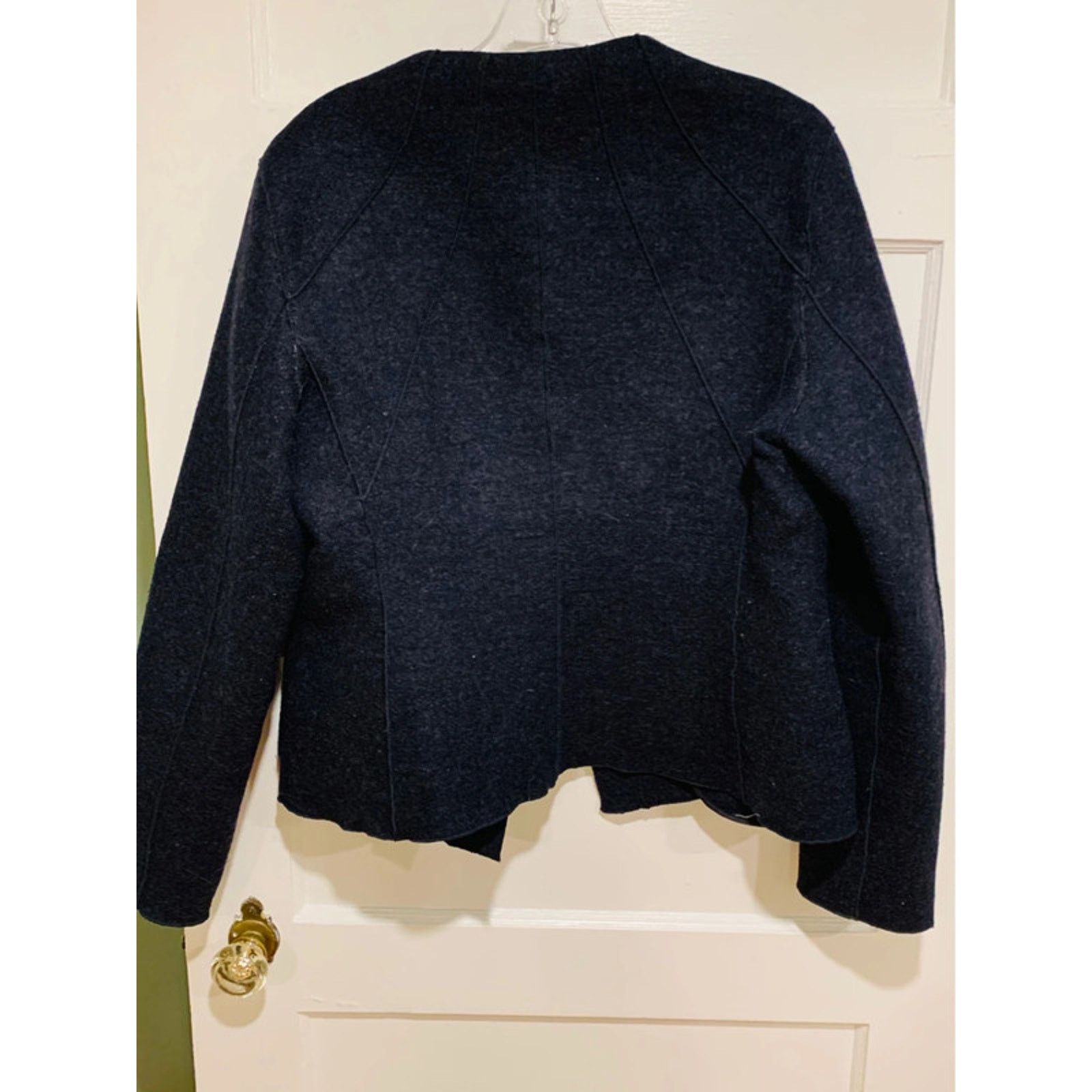 Armani Armani Collezioni M Navy Wool Jacket Front Button Closure Size M / US 6-8 / IT 42-44 - 8 Thumbnail