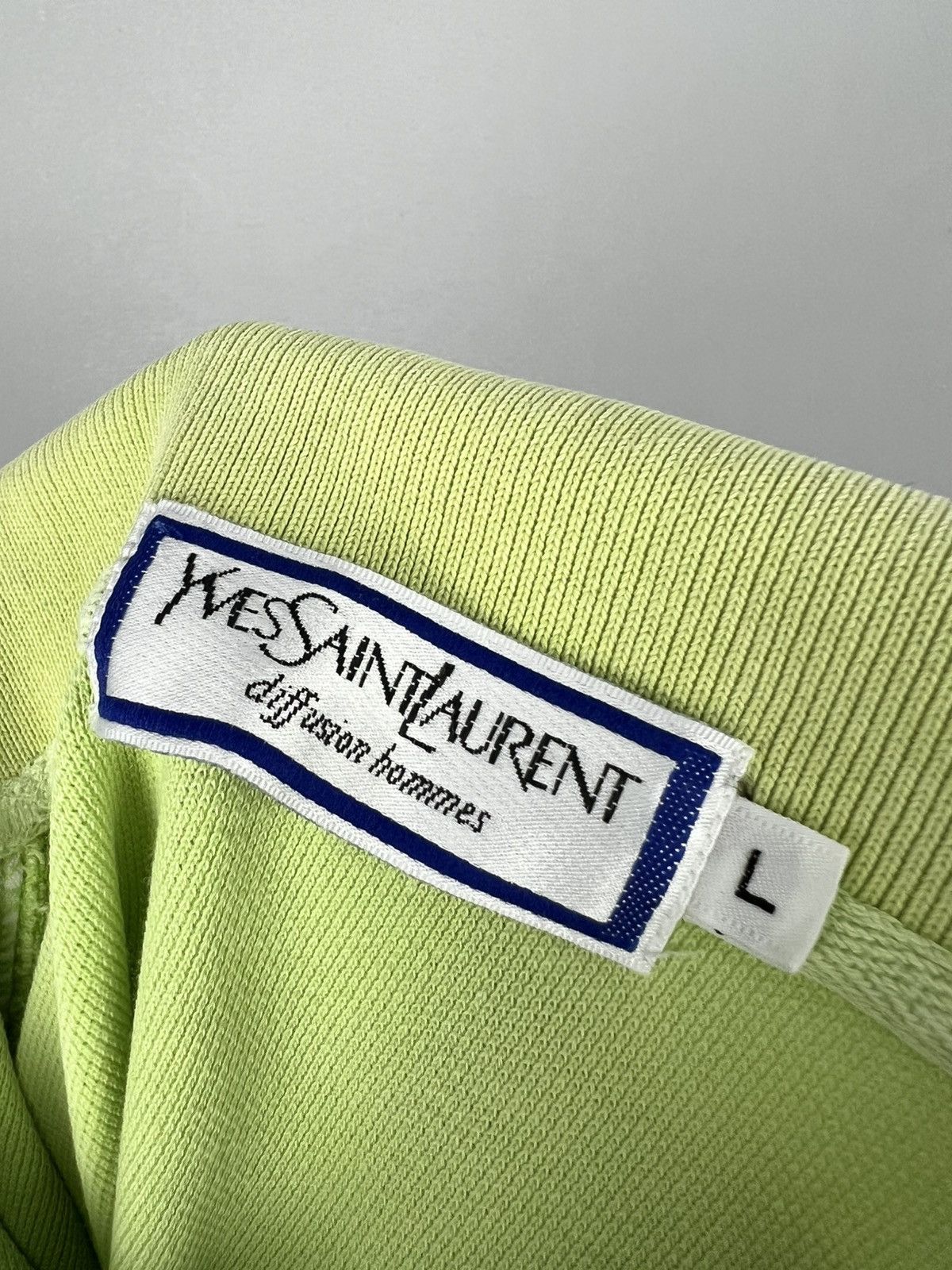 Designer × Yves Saint Laurent Yves Saint Laurent Classic Green Lime Polo small Logo Size US L / EU 52-54 / 3 - 4 Thumbnail