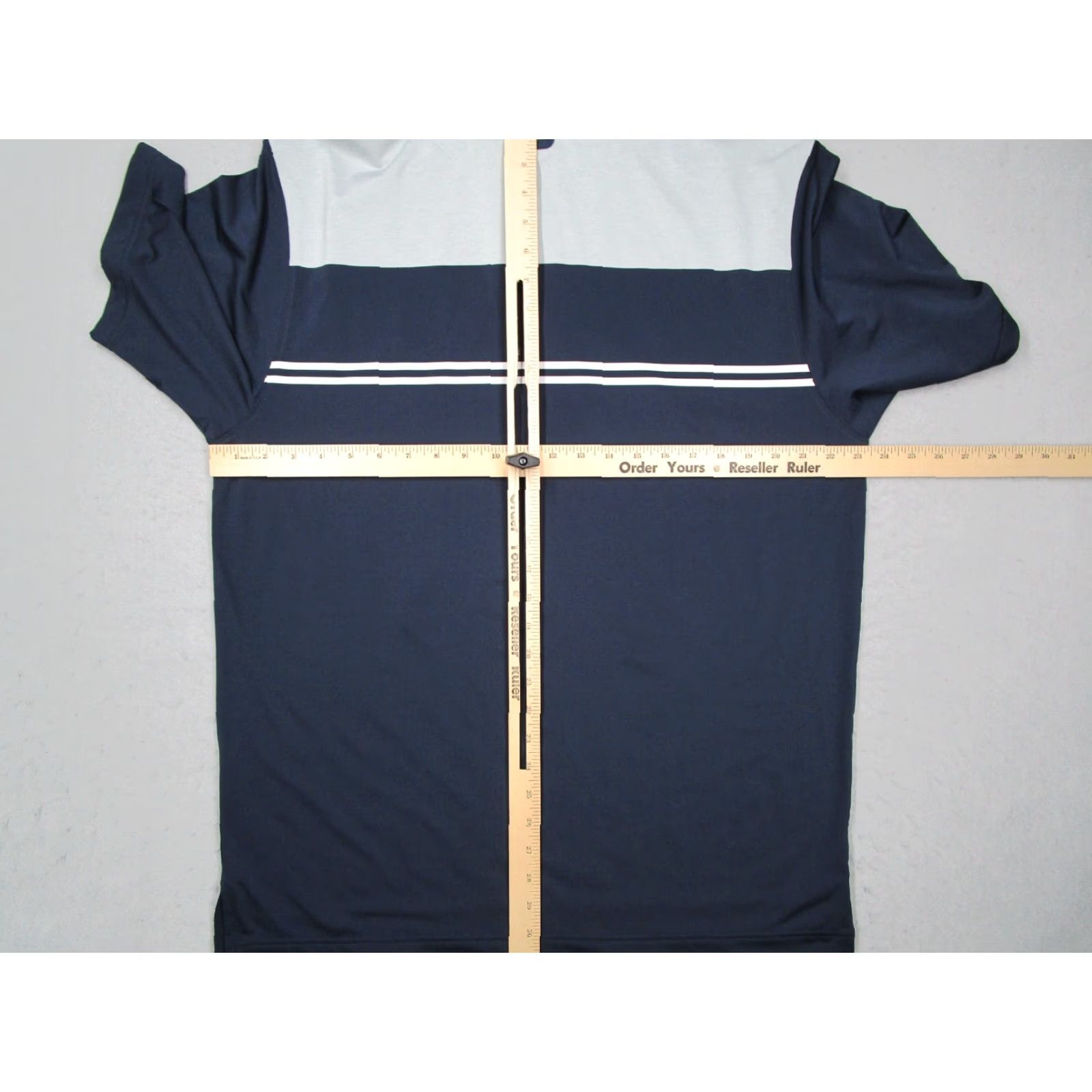 Footjoy FootJoy Polo Shirt Mens Large Blue Performance Golfing Stripe Logo Eagle Falls Golf Course Embroidered on front Size US L / EU 52-54 / 3 - 6 Thumbnail