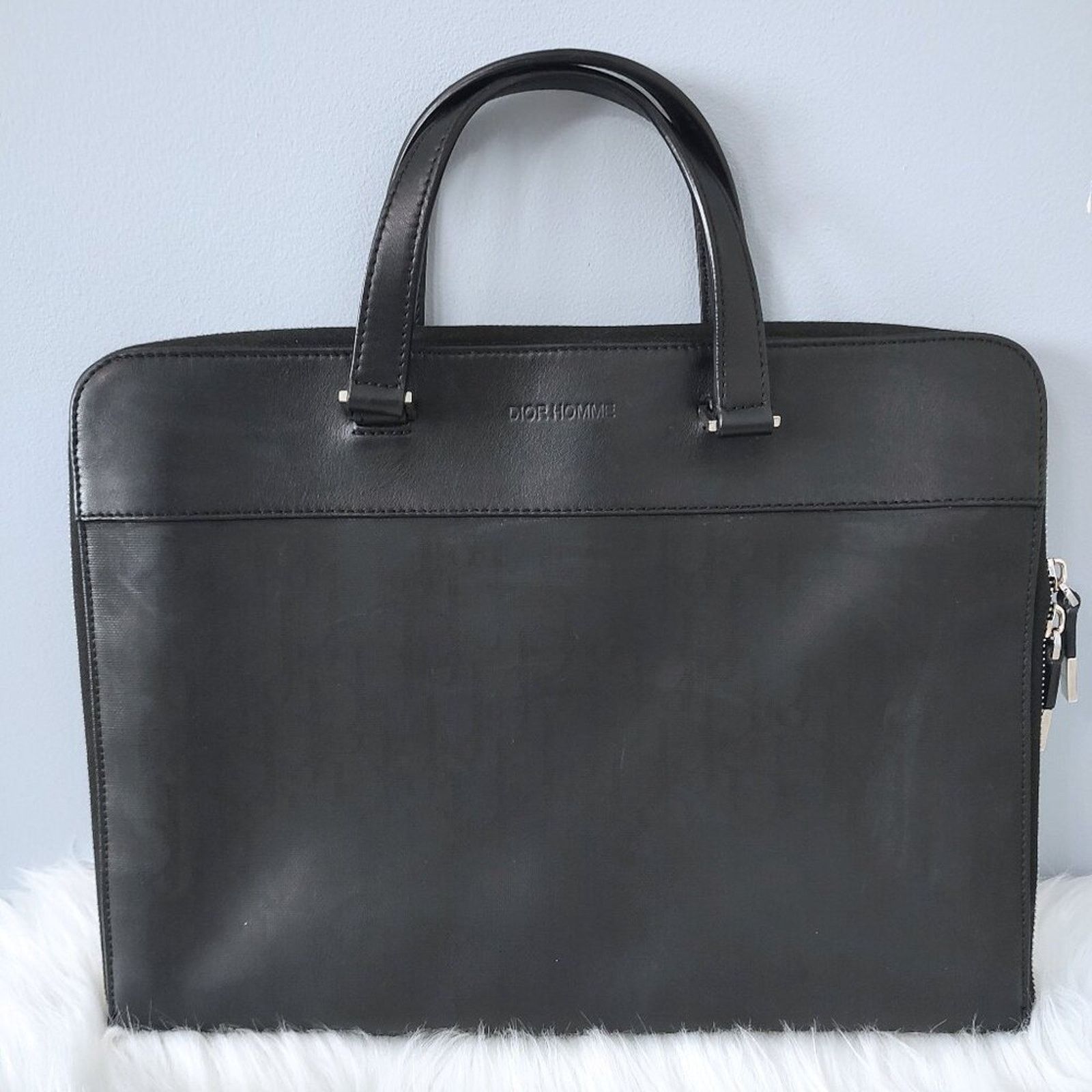 Dior Dior Homme Trotter canvas & leather laptop business bag EUC Size ONE SIZE - 1 Thumbnail