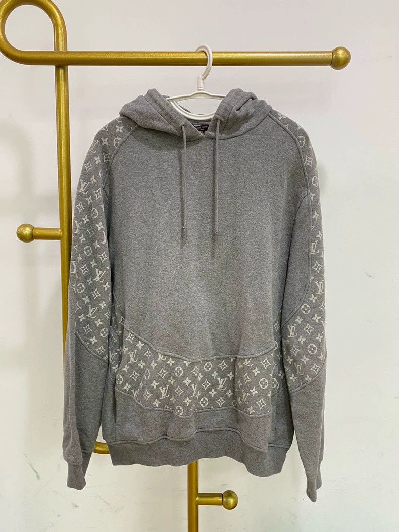 Louis Vuitton Grey presbyopic patchwork sweatshirt